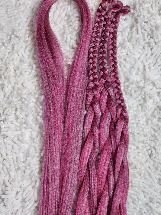 Strawberry Mint Blend pink mint prestretched braiding hair