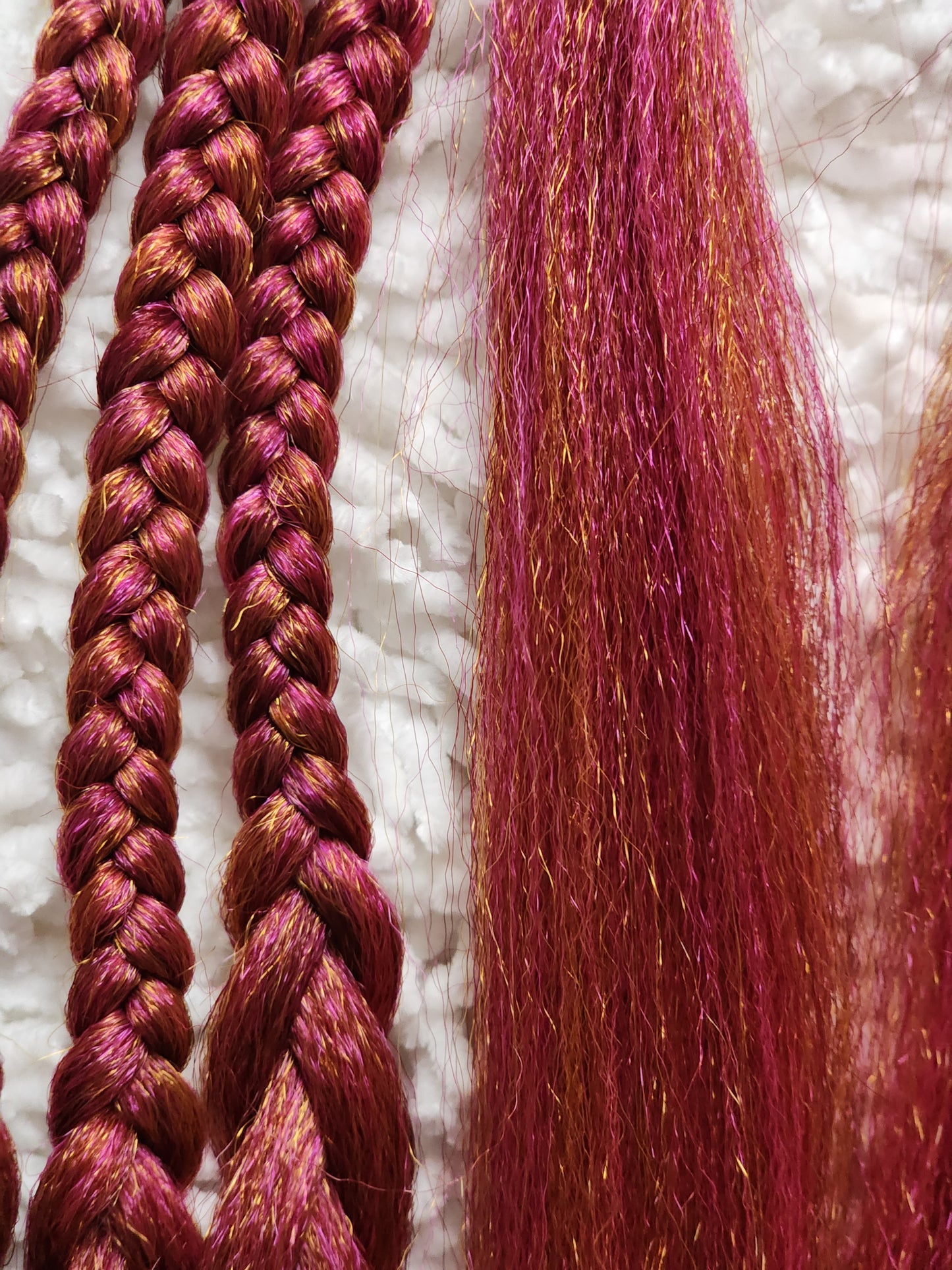 Autumn Rose Blend pink orange burgundy prestretched braiding hair