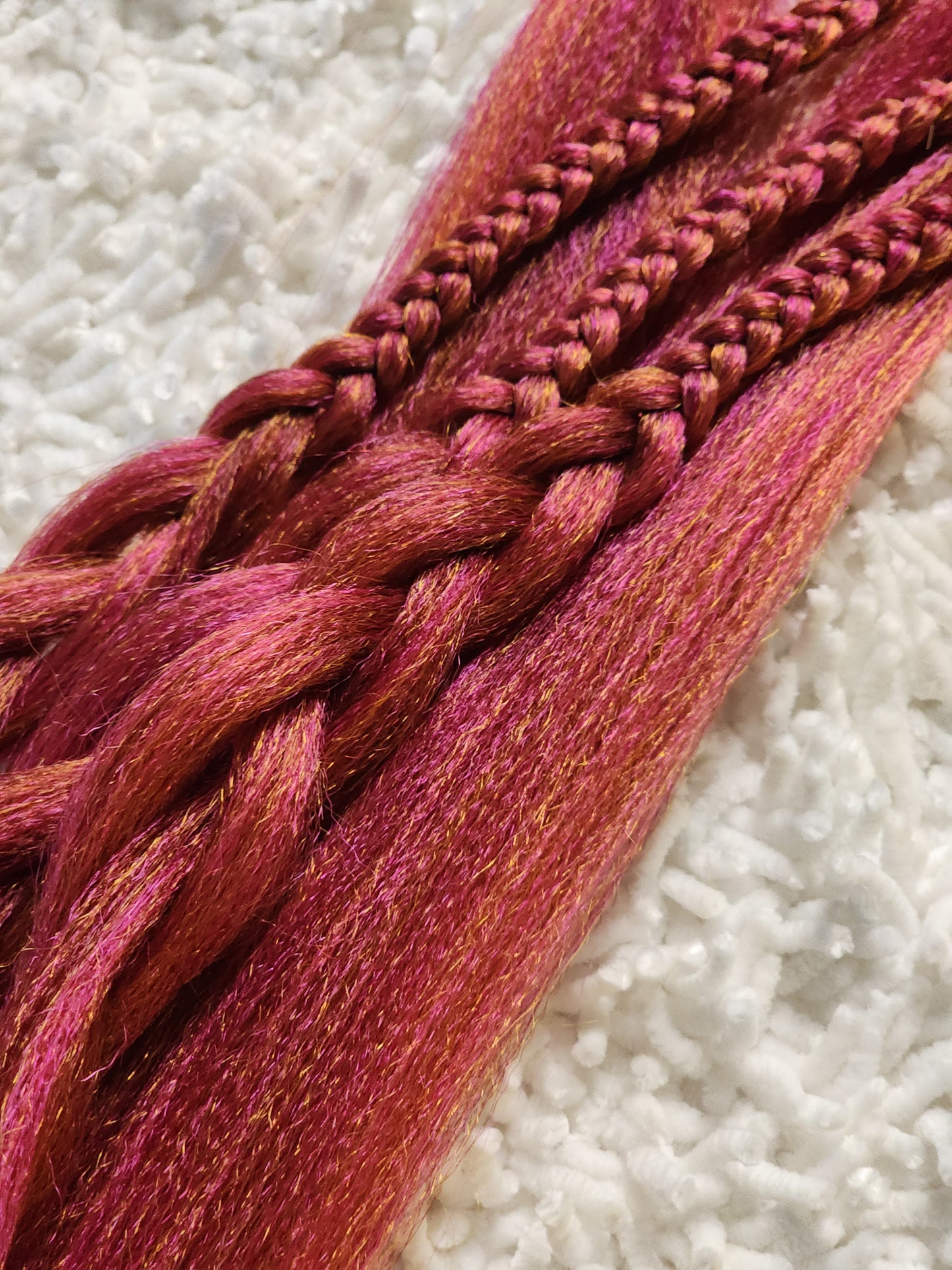 Autumn Rose Blend pink orange burgundy prestretched braiding hair