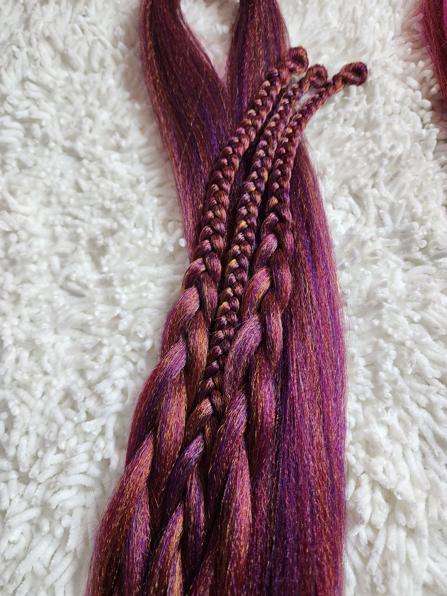 Dragon Fruit Blend pink orange purple prestretched braiding hair