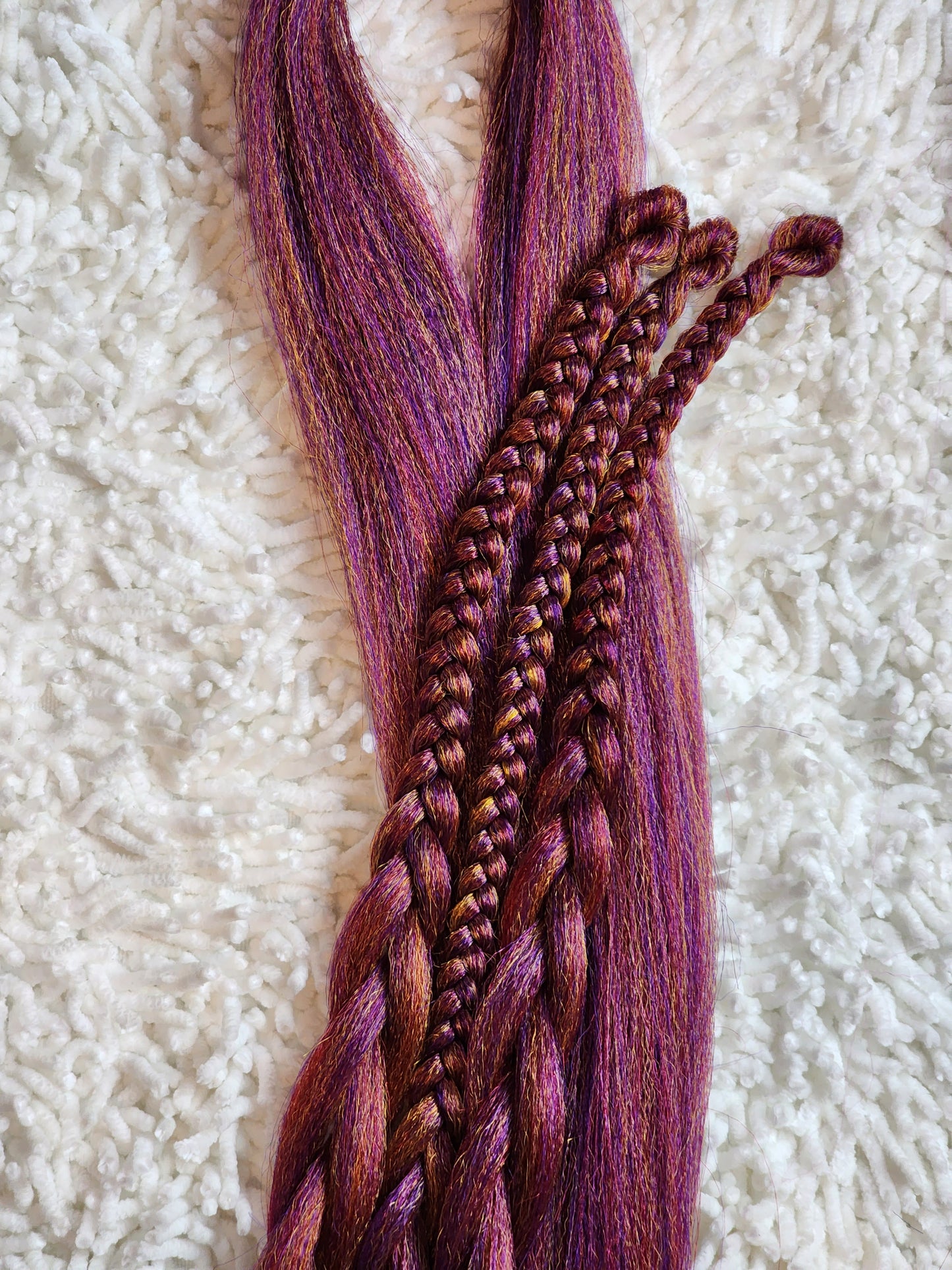 Dragon Fruit Blend pink orange purple prestretched braiding hair