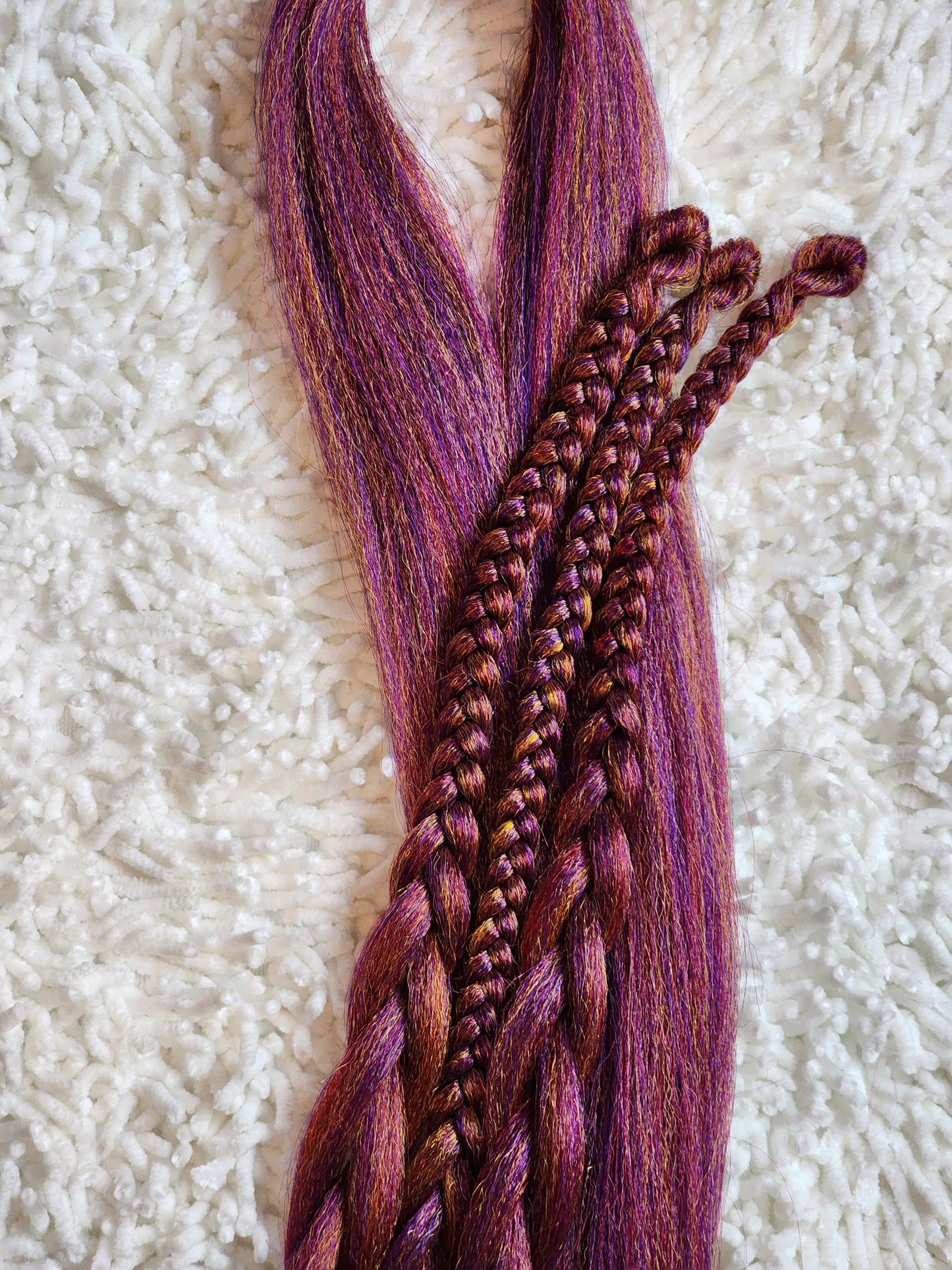 Dragon Fruit Blend pink orange purple prestretched braiding hair