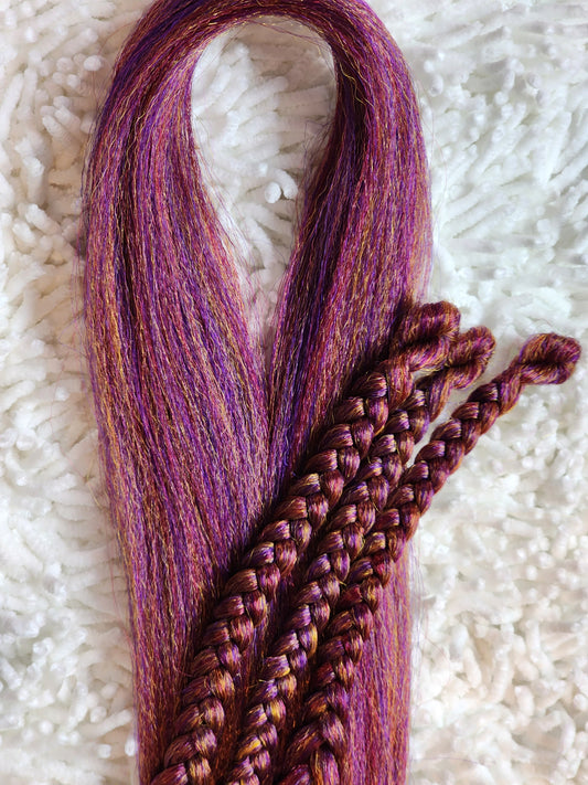 Dragon Fruit Blend pink orange purple prestretched braiding hair