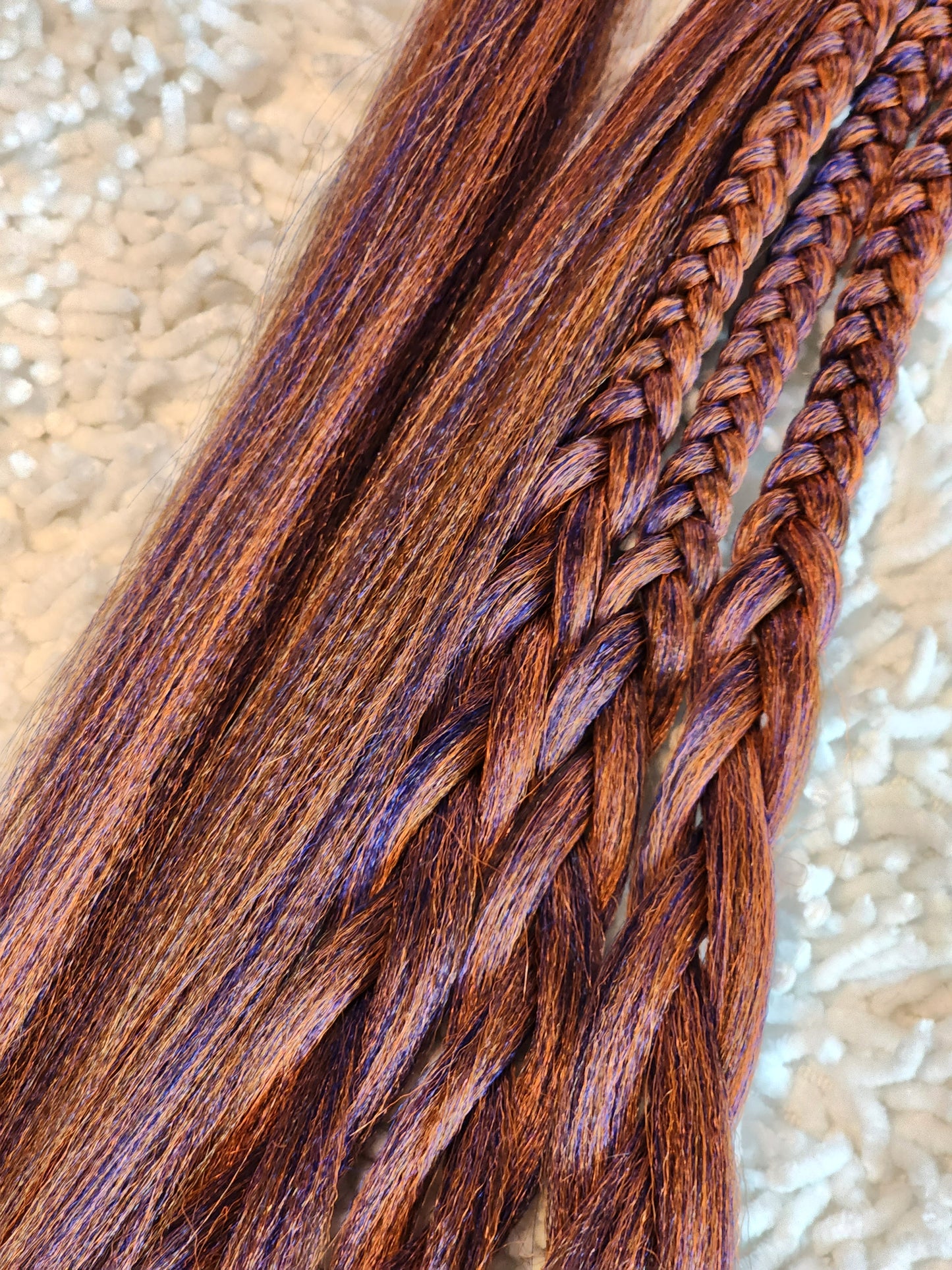 Midnight Orange Blend blue orange prestretched braiding hair