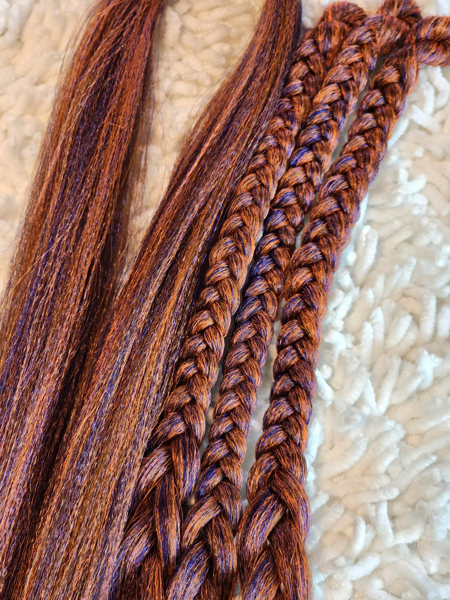 Midnight Orange Blend blue orange prestretched braiding hair