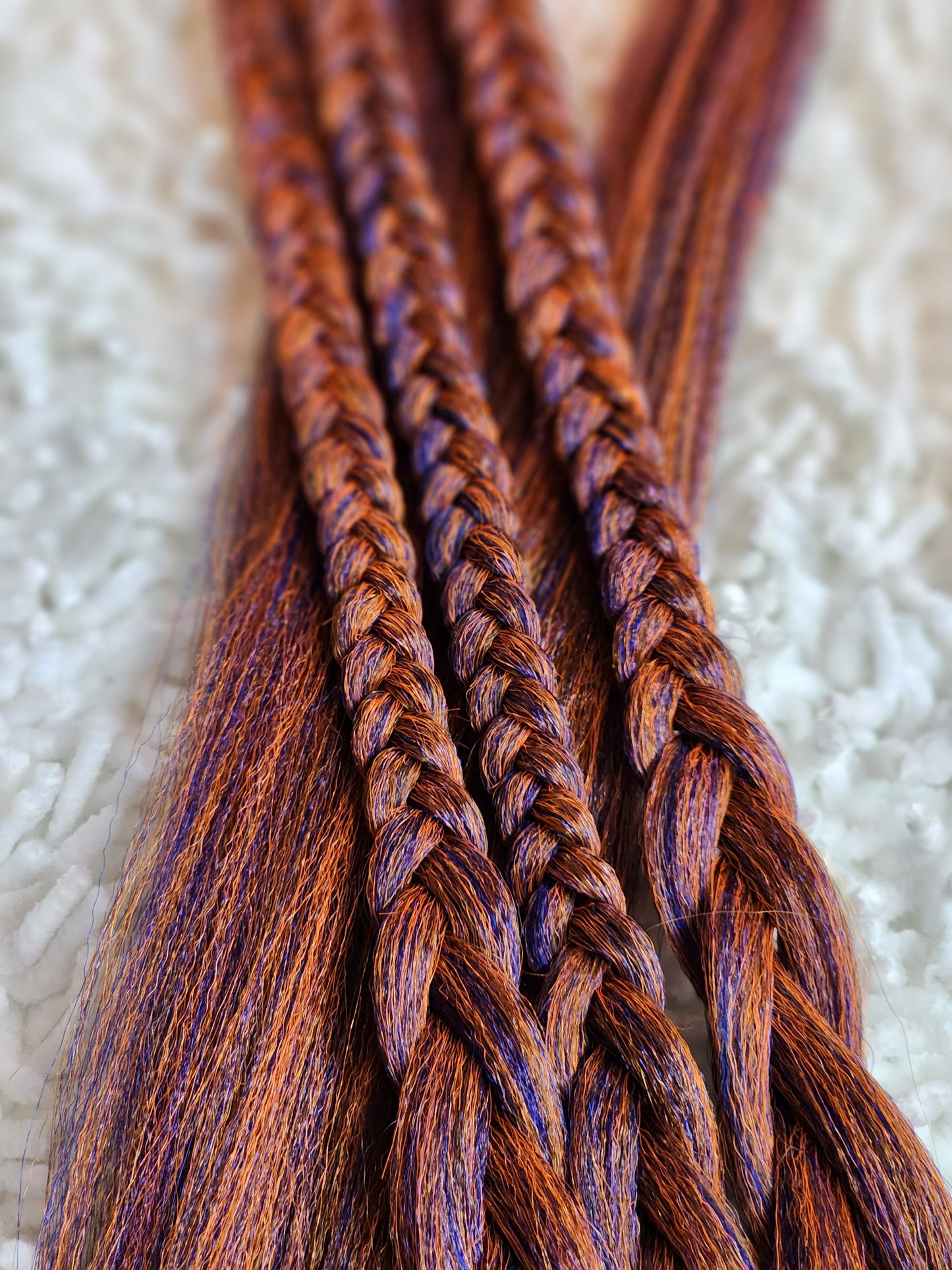 Midnight Orange Blend blue orange prestretched braiding hair