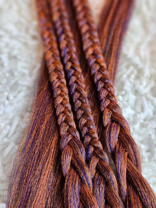 Midnight Orange Blend blue orange prestretched braiding hair