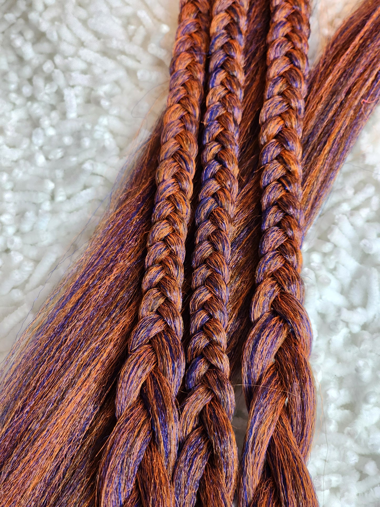 Midnight Orange Blend blue orange prestretched braiding hair