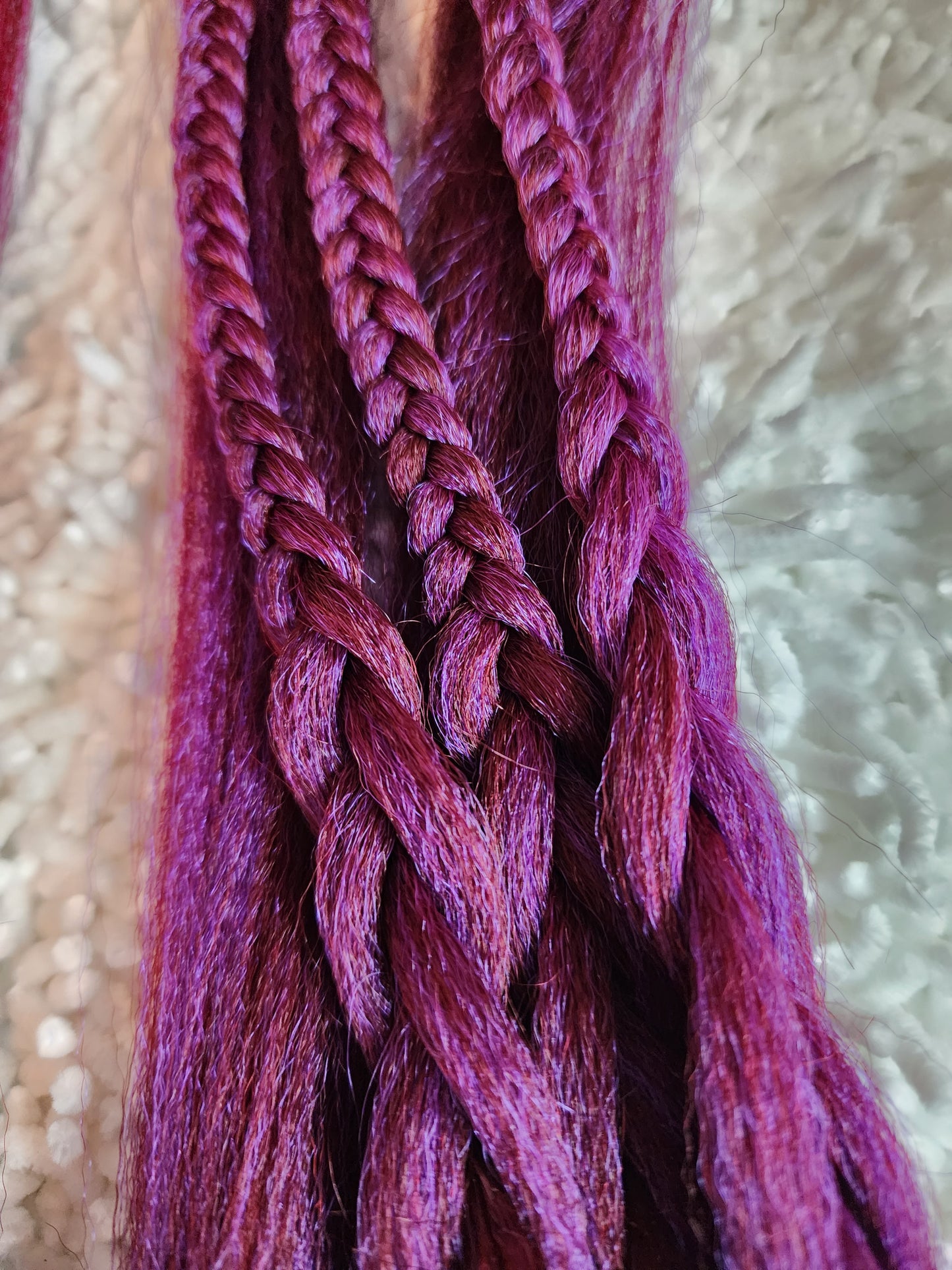 Berry Grape Blend purple burgundy prestretched braiding hair