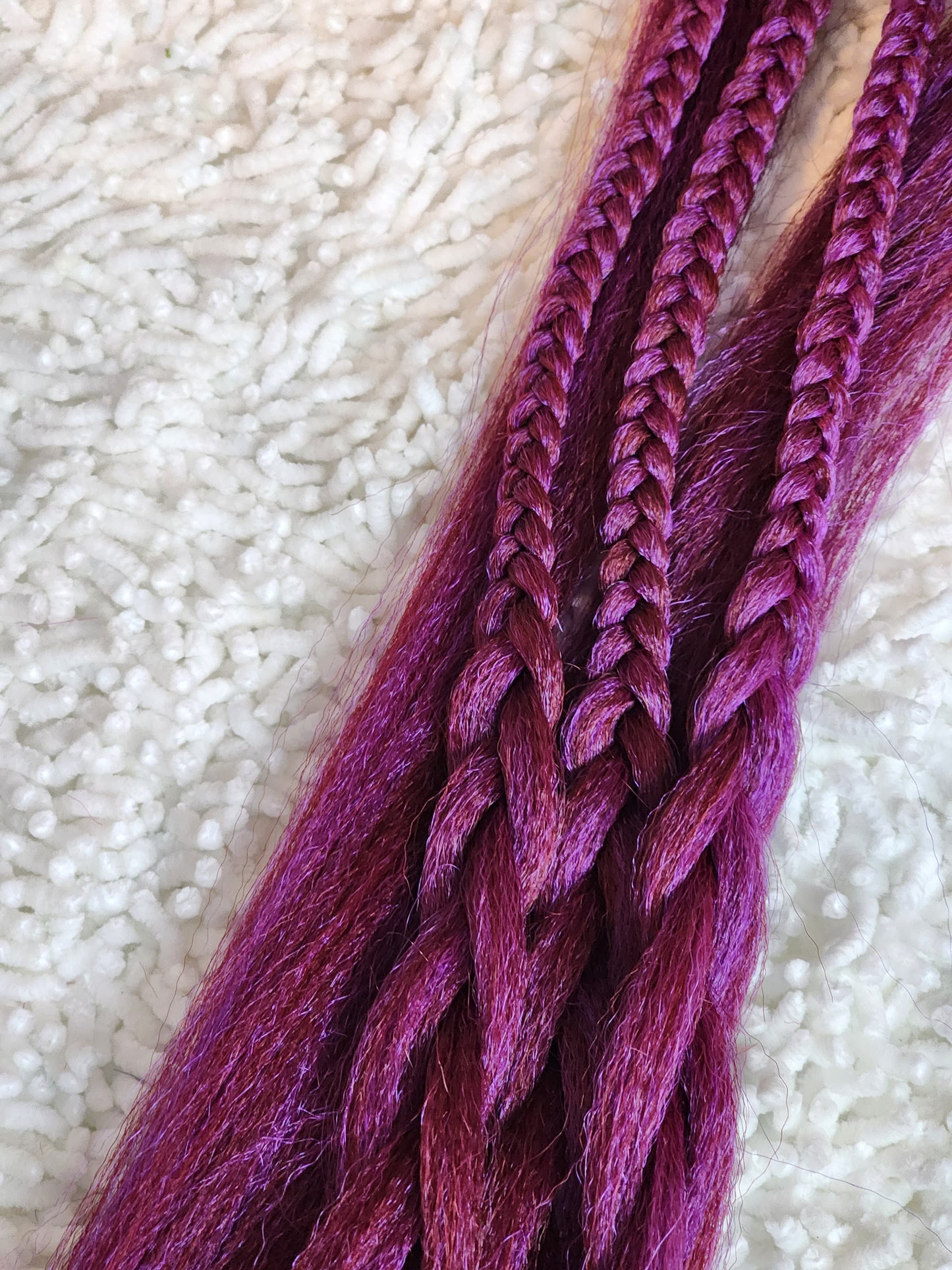Berry Grape Blend purple burgundy prestretched braiding hair