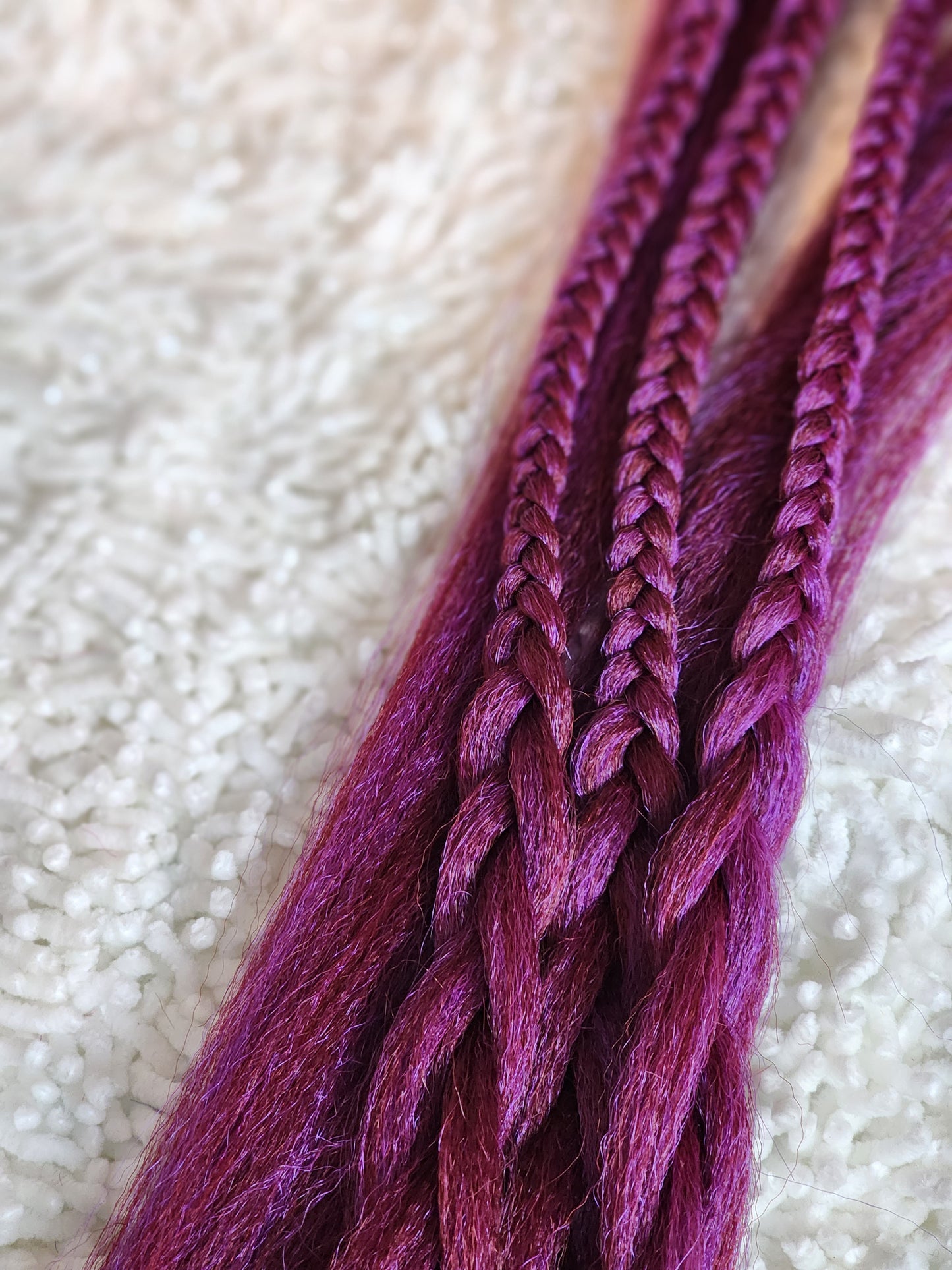 Berry Grape Blend purple burgundy prestretched braiding hair