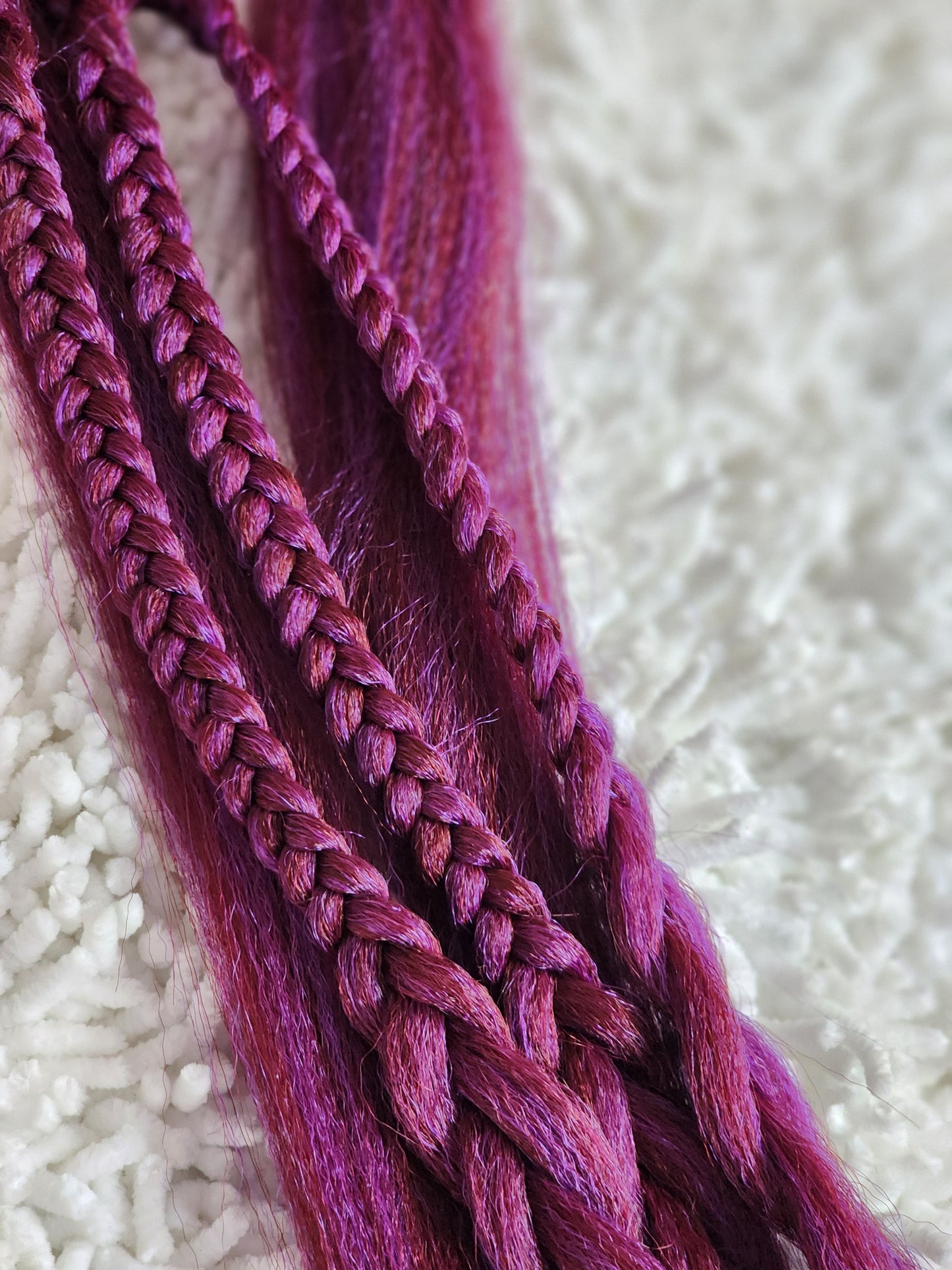Berry Grape Blend purple burgundy prestretched braiding hair