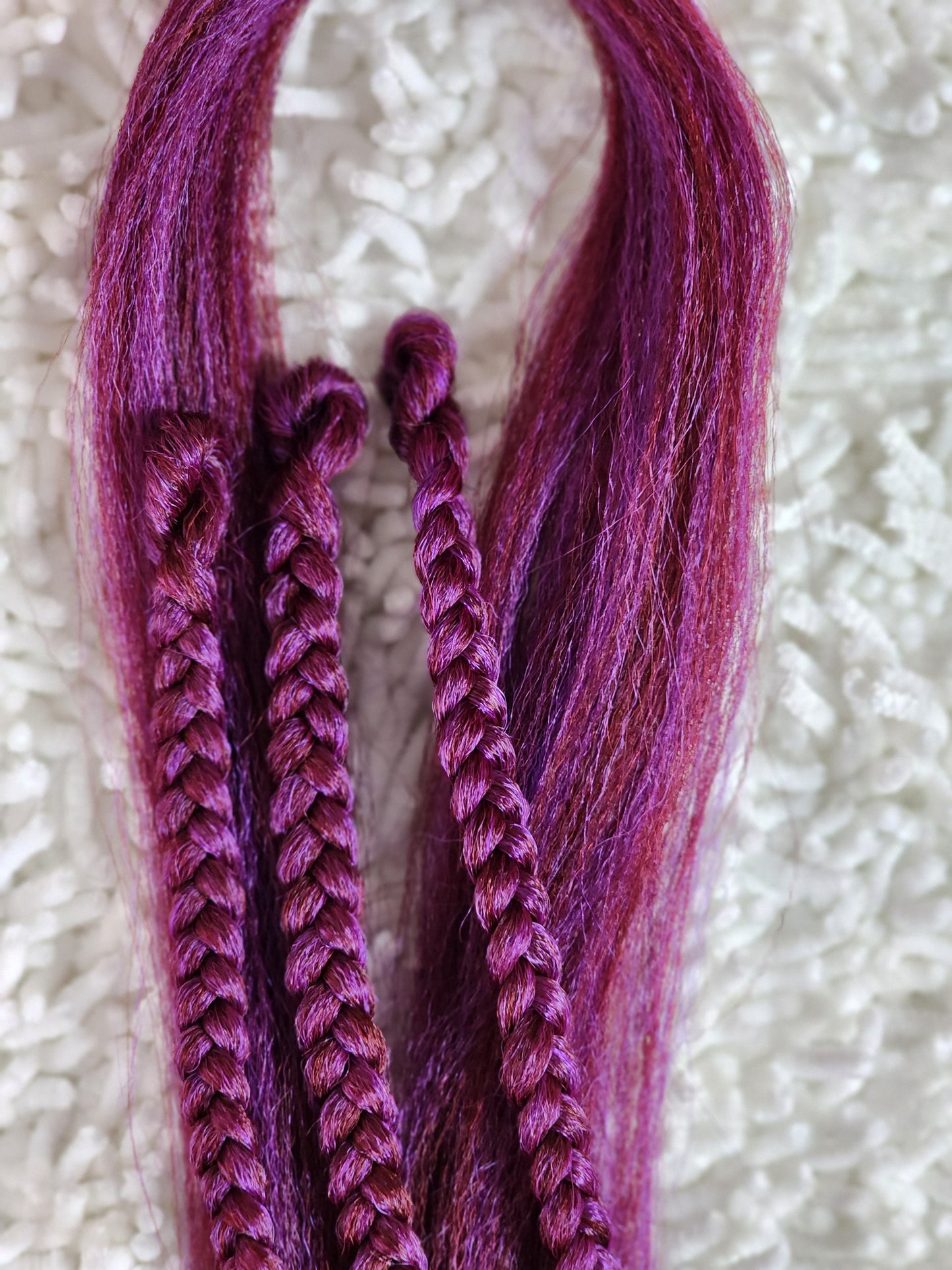 Berry Grape Blend purple burgundy prestretched braiding hair