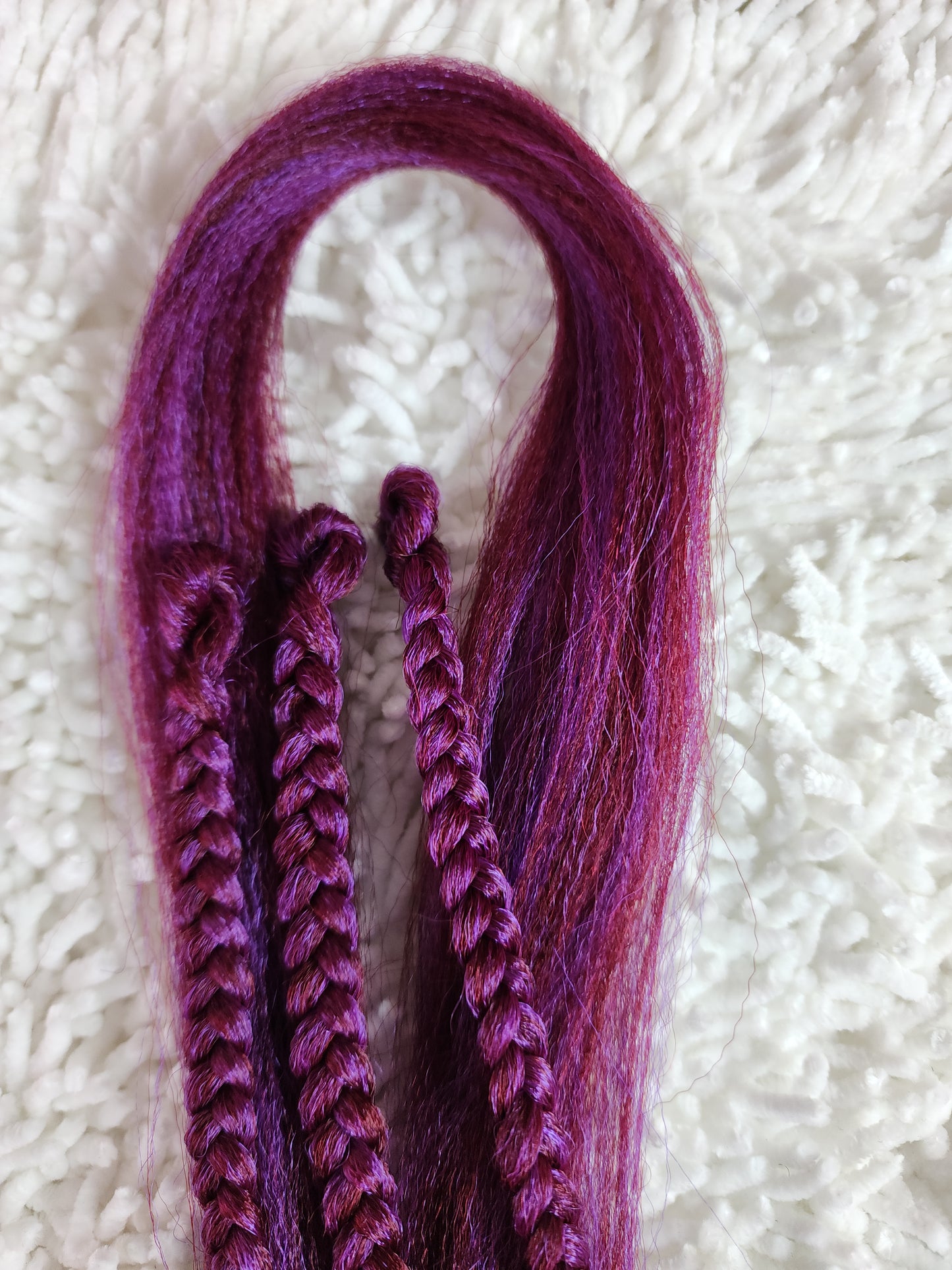 Berry Grape Blend purple burgundy prestretched braiding hair