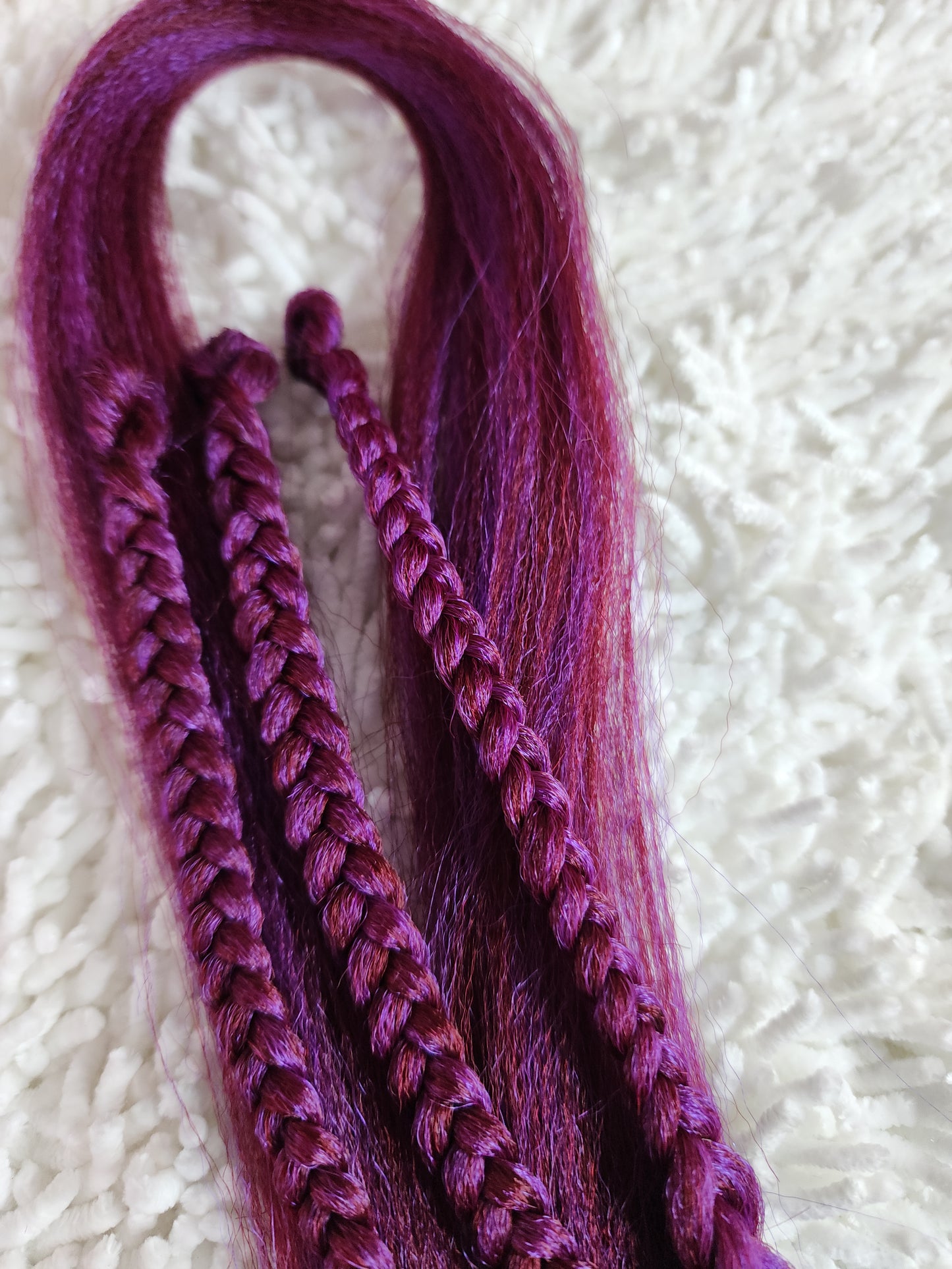 Berry Grape Blend purple burgundy prestretched braiding hair
