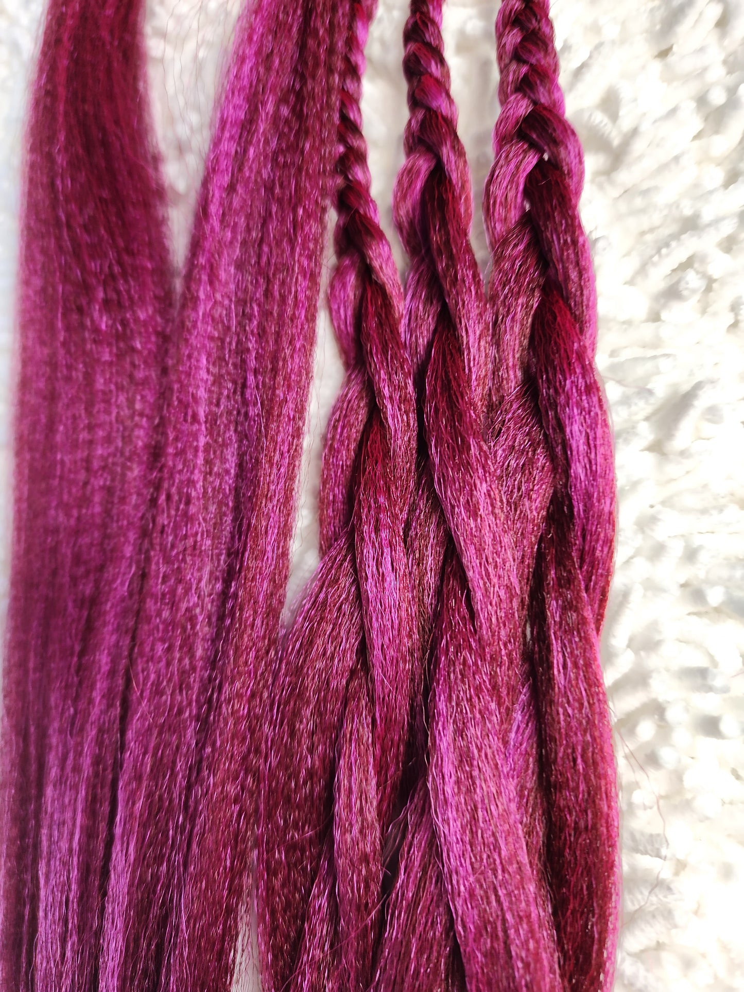 Pink Cranberry Blend pink burgundy prestretched braiding hair
