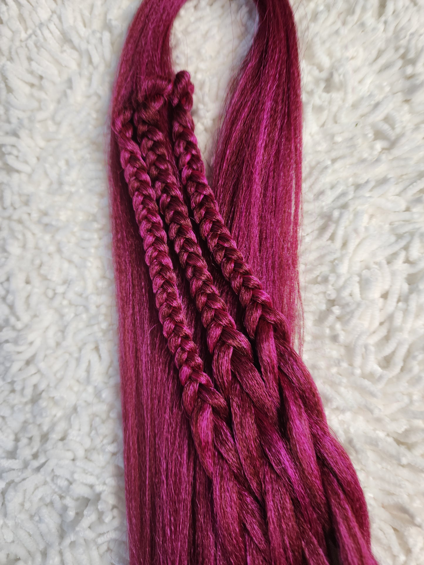 Pink Cranberry Blend pink burgundy prestretched braiding hair