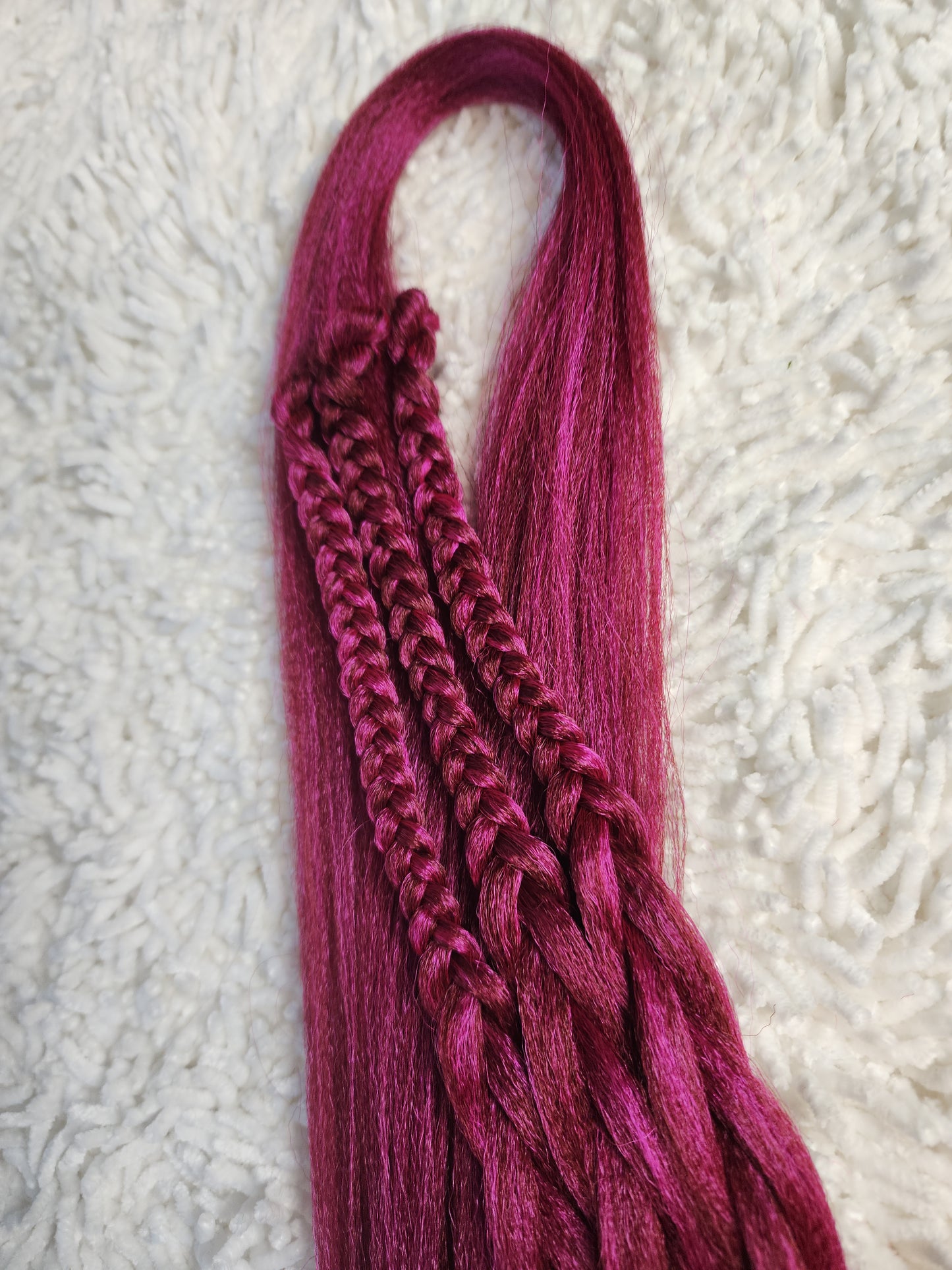 Pink Cranberry Blend pink burgundy prestretched braiding hair