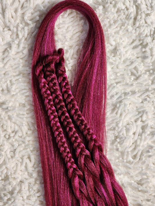 Pink Cranberry Blend pink burgundy prestretched braiding hair