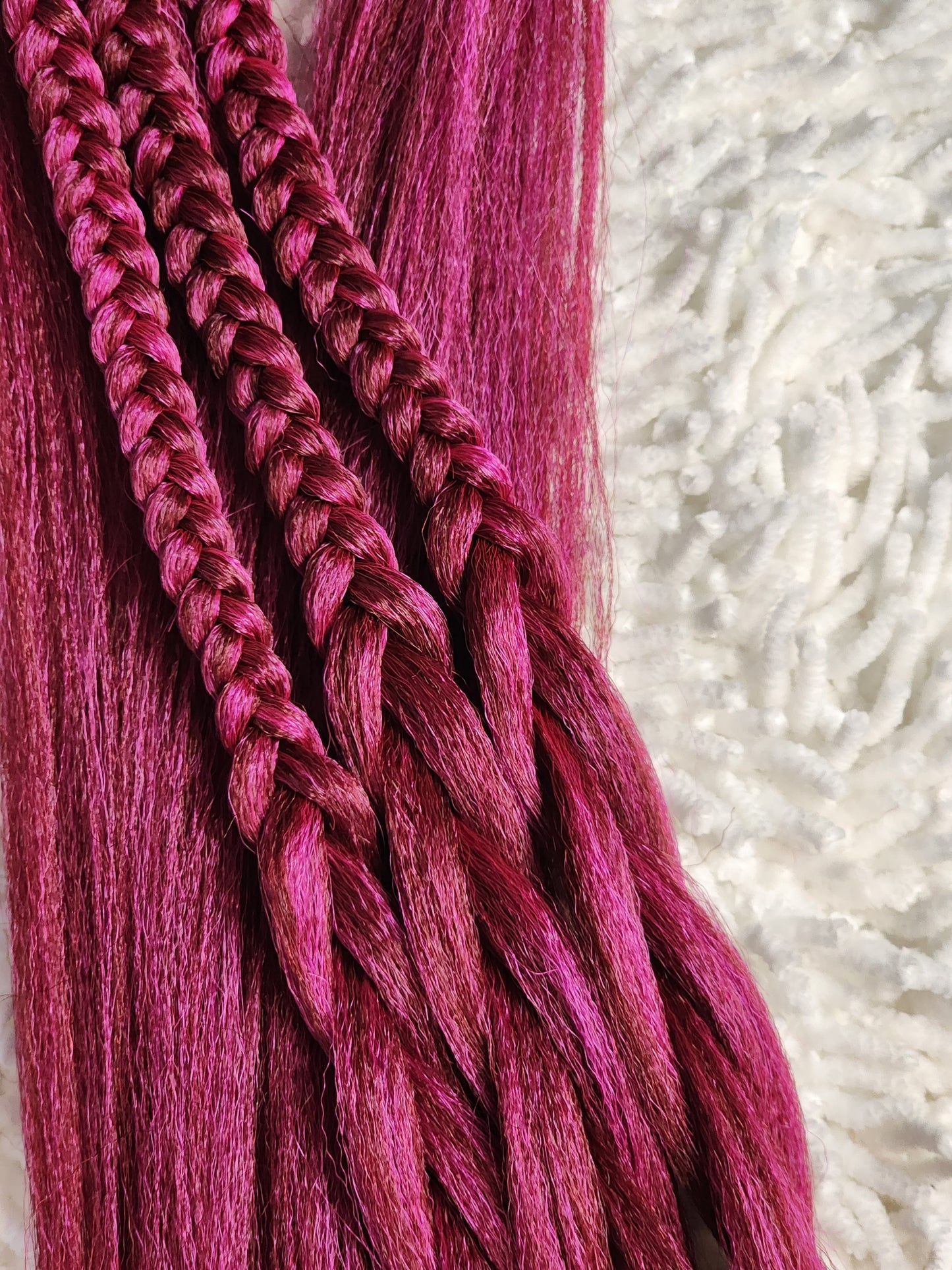 Pink Cranberry Blend pink burgundy prestretched braiding hair