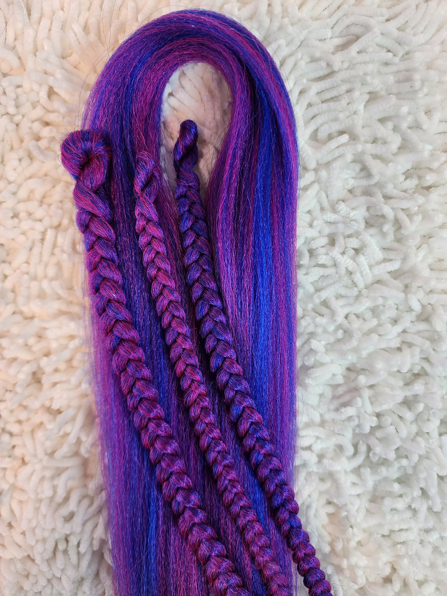 Pink A Blue Blend pink blue prestretched braiding hair