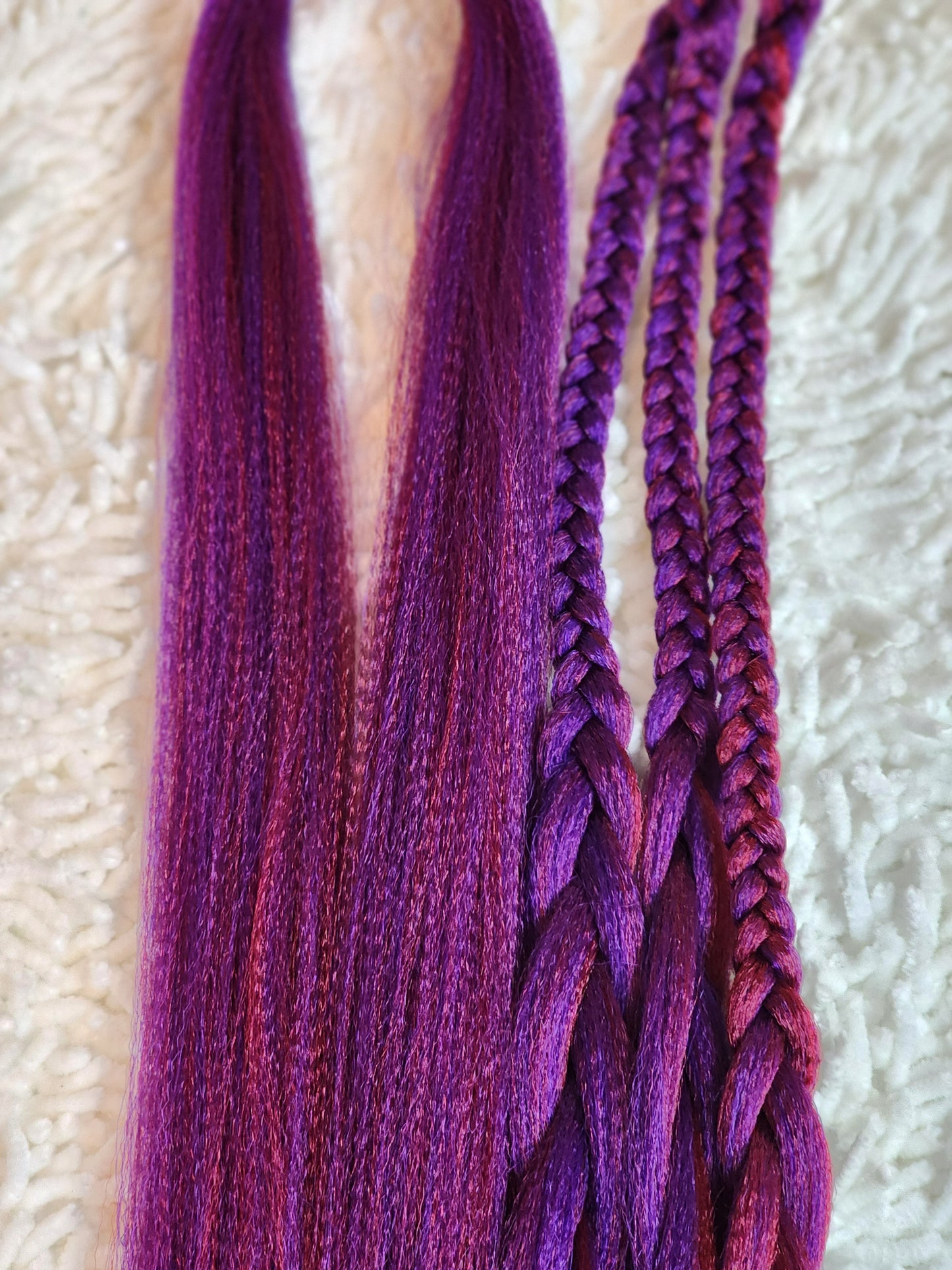 Purple Berry Blend pink purple prestretched braiding hair