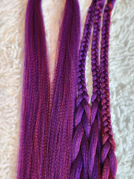 Purple Berry Blend pink purple prestretched braiding hair