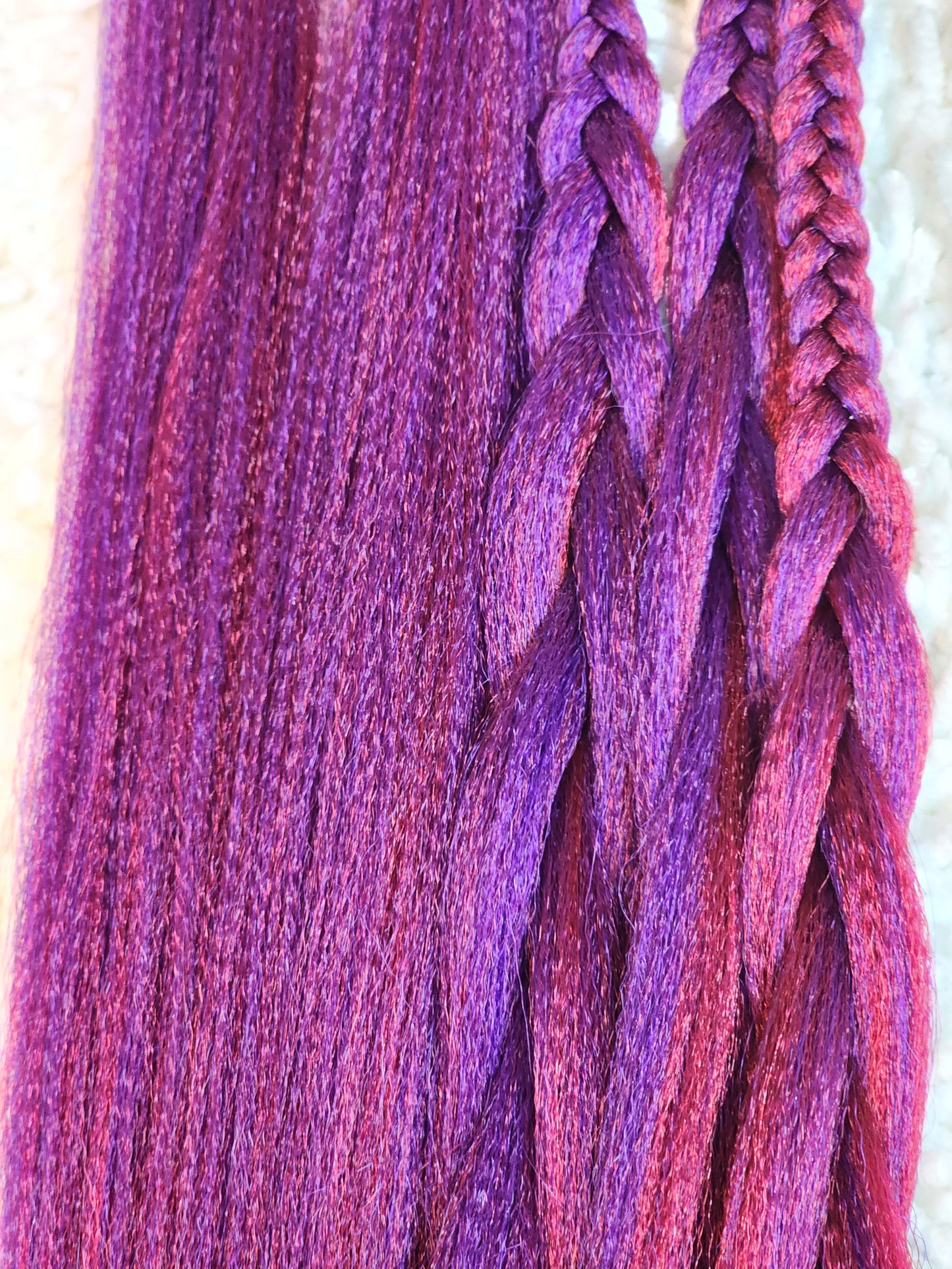 Purple Berry Blend pink purple prestretched braiding hair