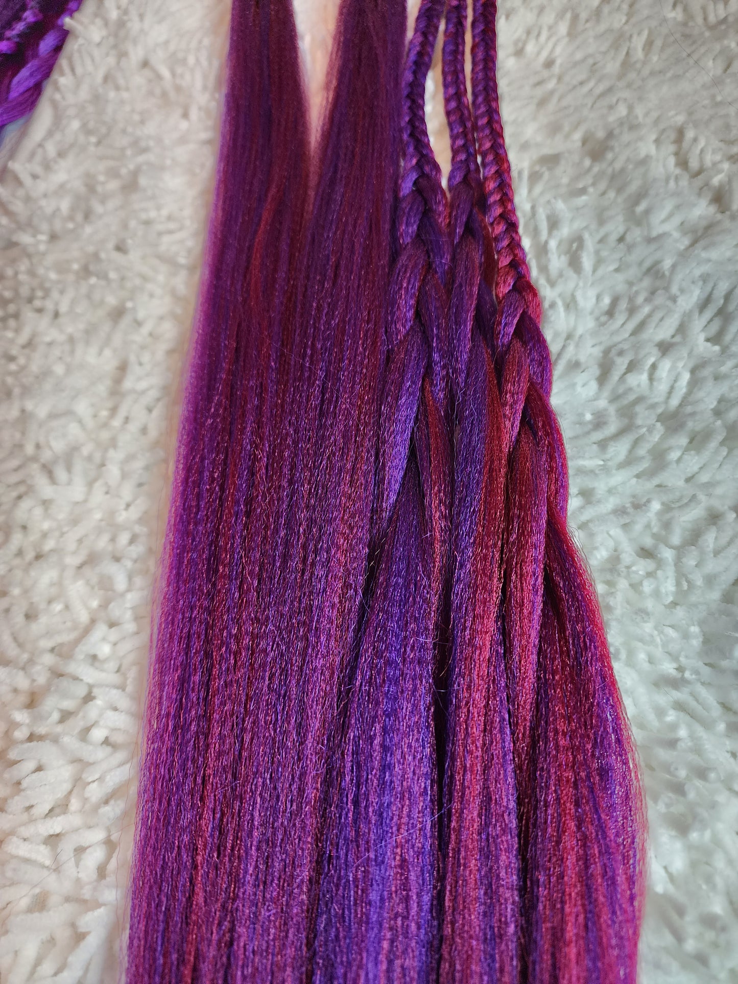 Purple Berry Blend pink purple prestretched braiding hair