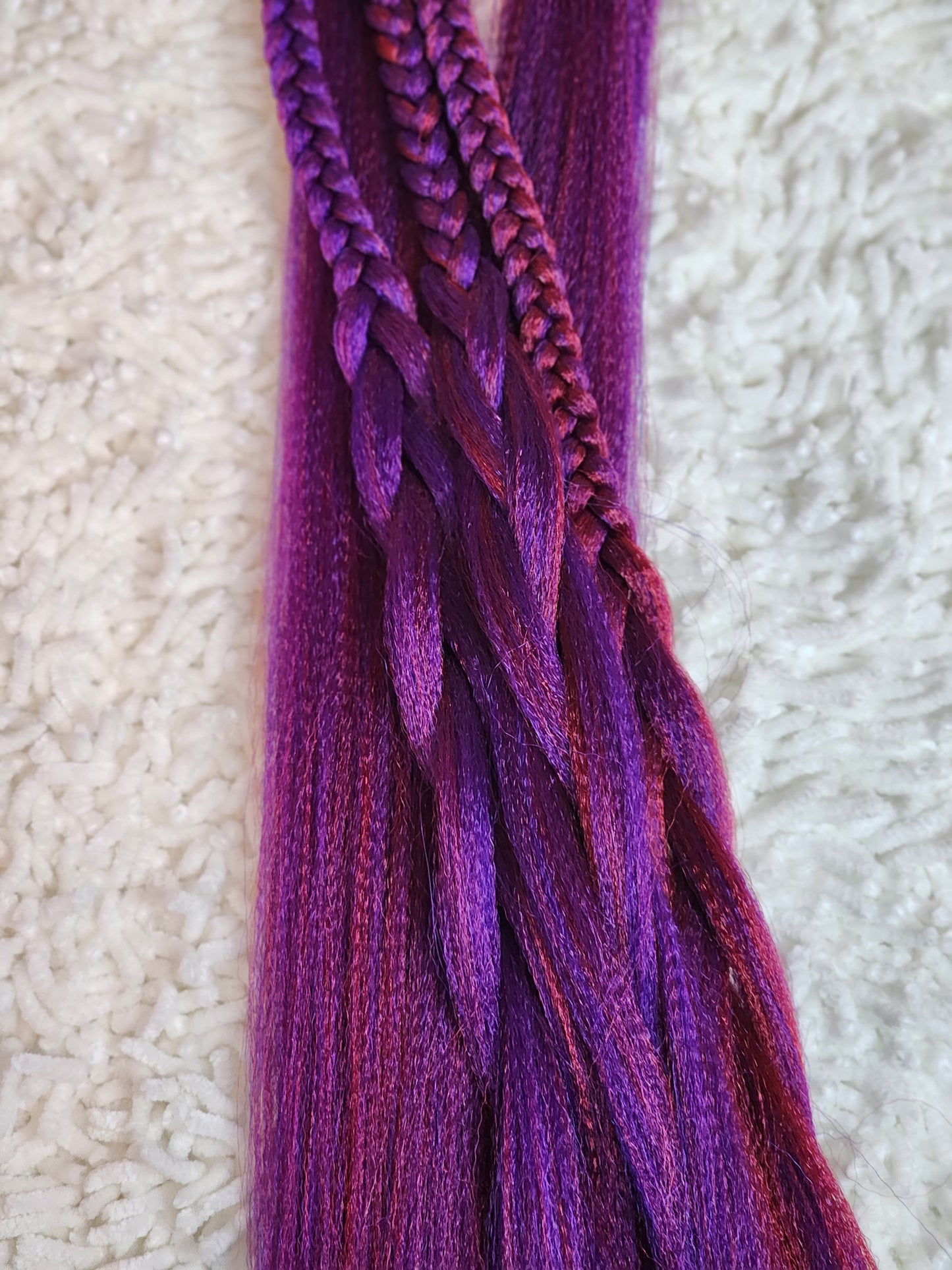Purple Berry Blend pink purple prestretched braiding hair