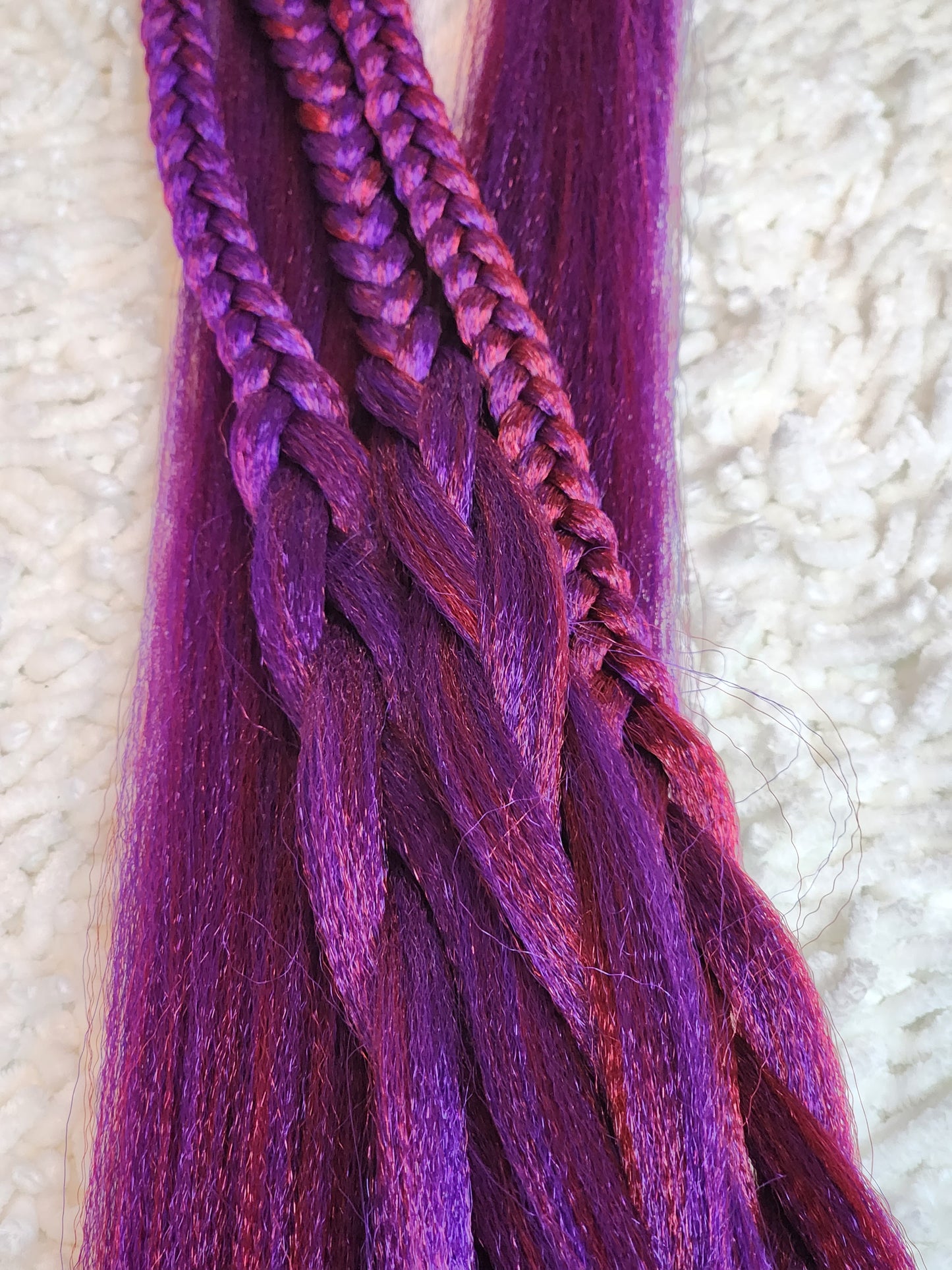 Purple Berry Blend pink purple prestretched braiding hair