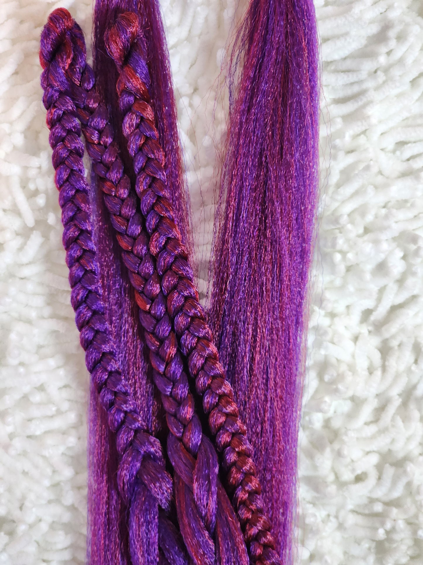 Purple Berry Blend pink purple prestretched braiding hair