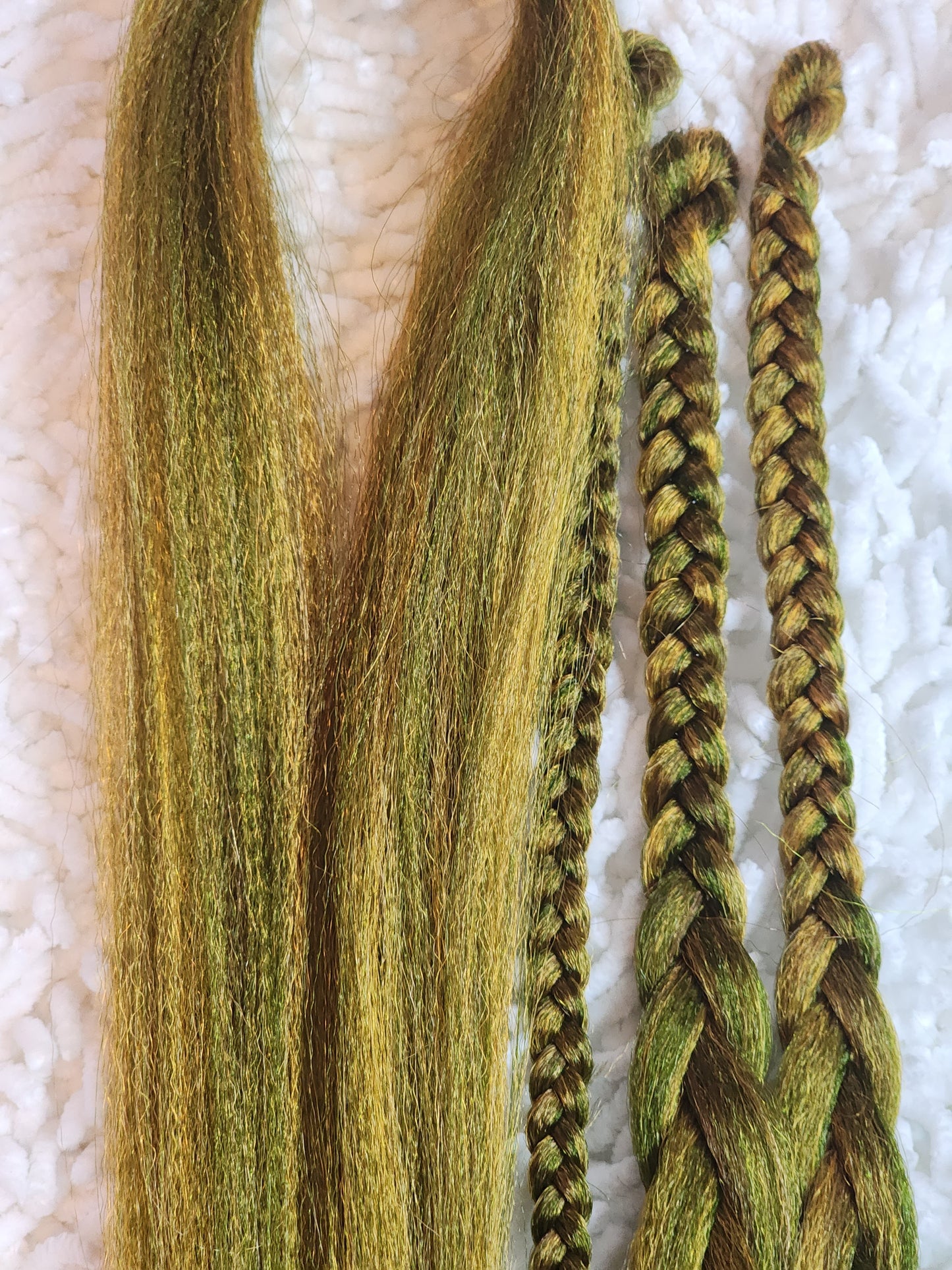 Orange Melon Blend yellow green prestretched braiding hair