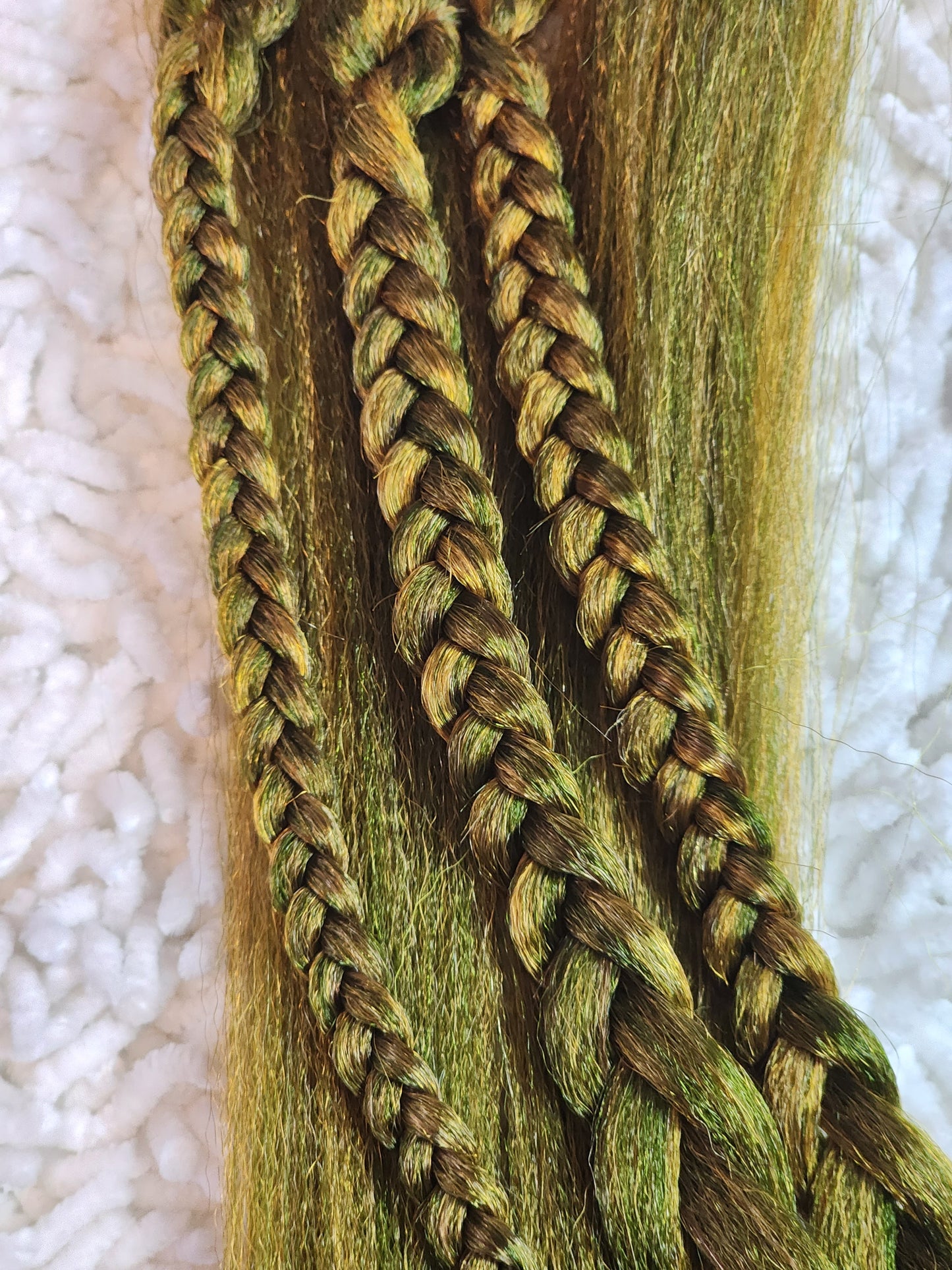 Orange Melon Blend yellow green prestretched braiding hair