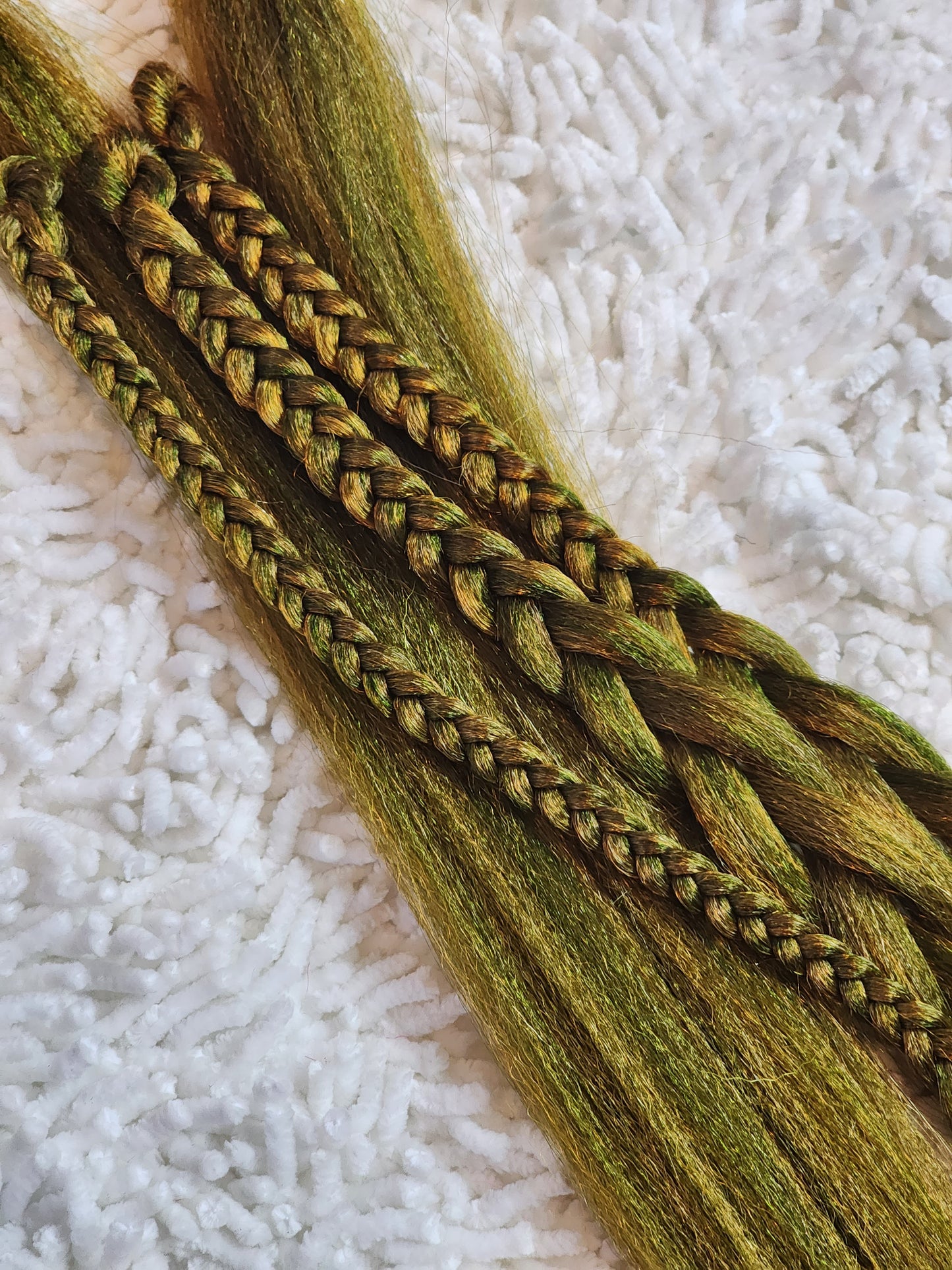 Orange Melon Blend yellow green prestretched braiding hair