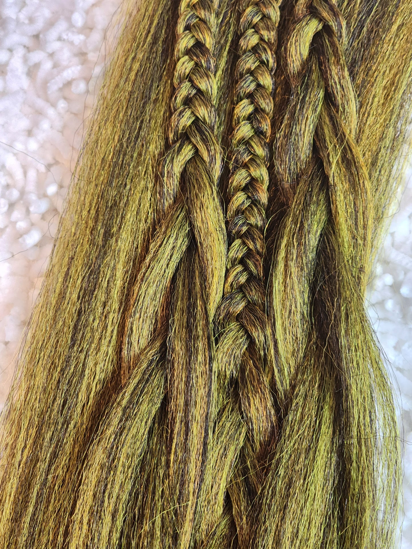 Rain Forest Blend yellow orange brown prestretched braiding hair
