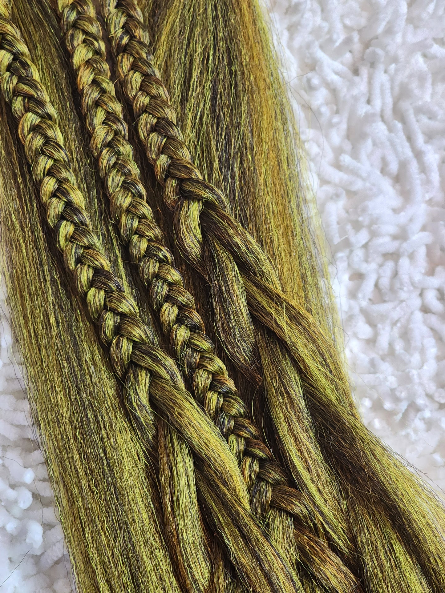 Rain Forest Blend yellow orange brown prestretched braiding hair