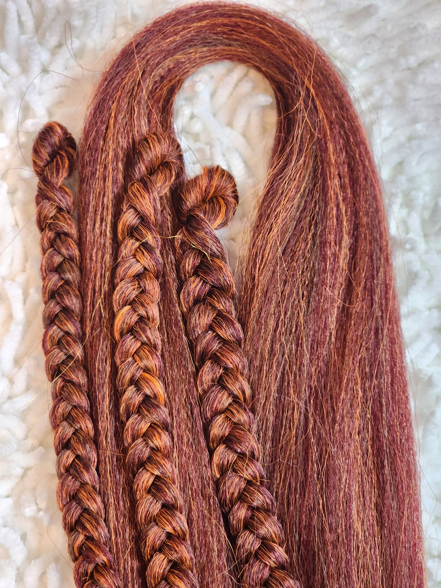 Orange Berry Blend orange burgundy prestretched braiding hair