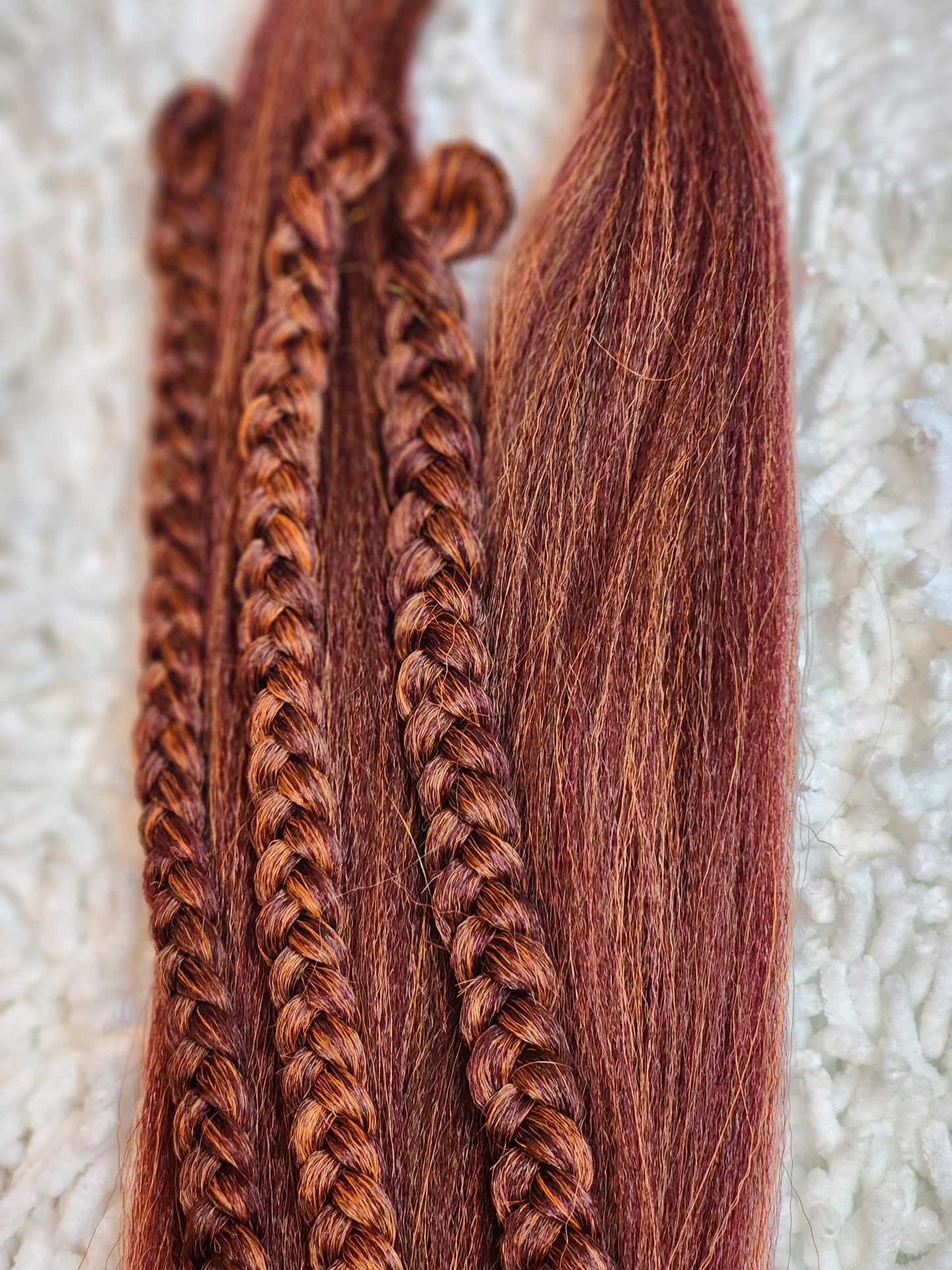 Orange Berry Blend orange burgundy prestretched braiding hair
