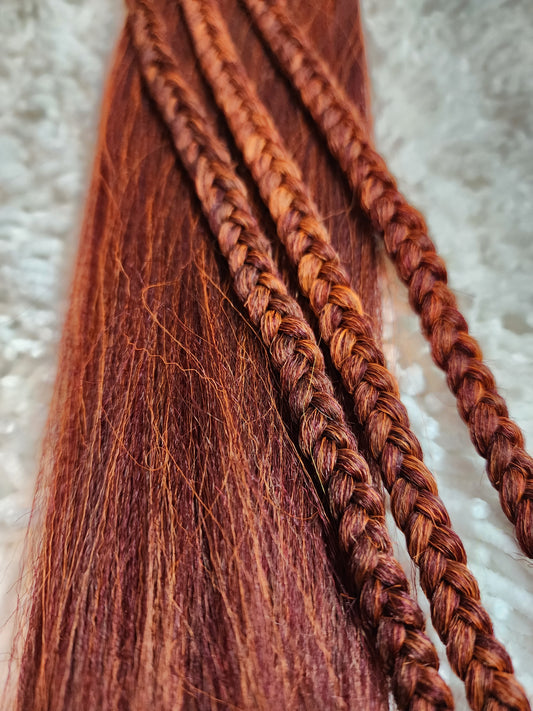 Orange Berry Blend orange burgundy prestretched braiding hair