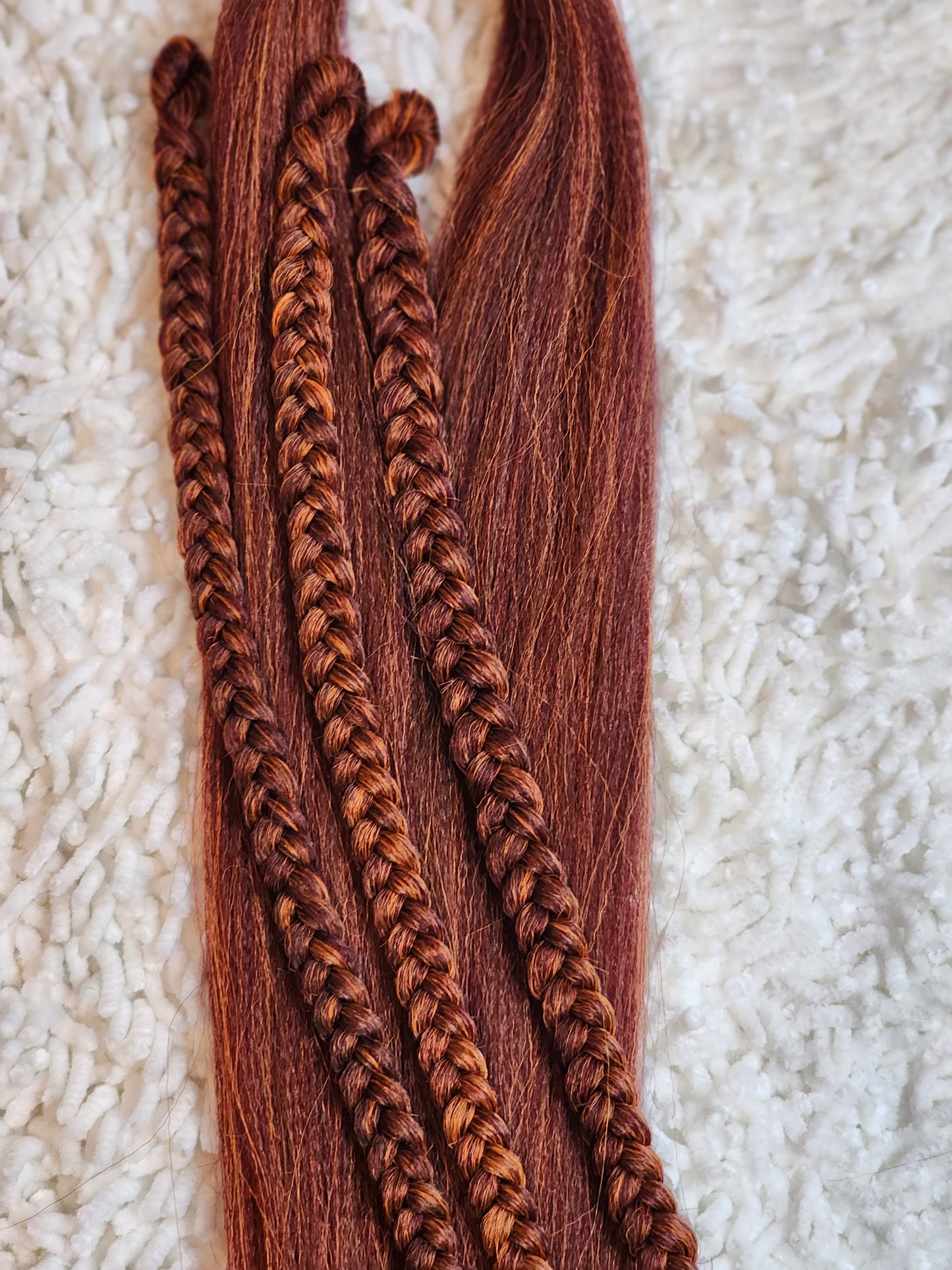 Orange Berry Blend orange burgundy prestretched braiding hair
