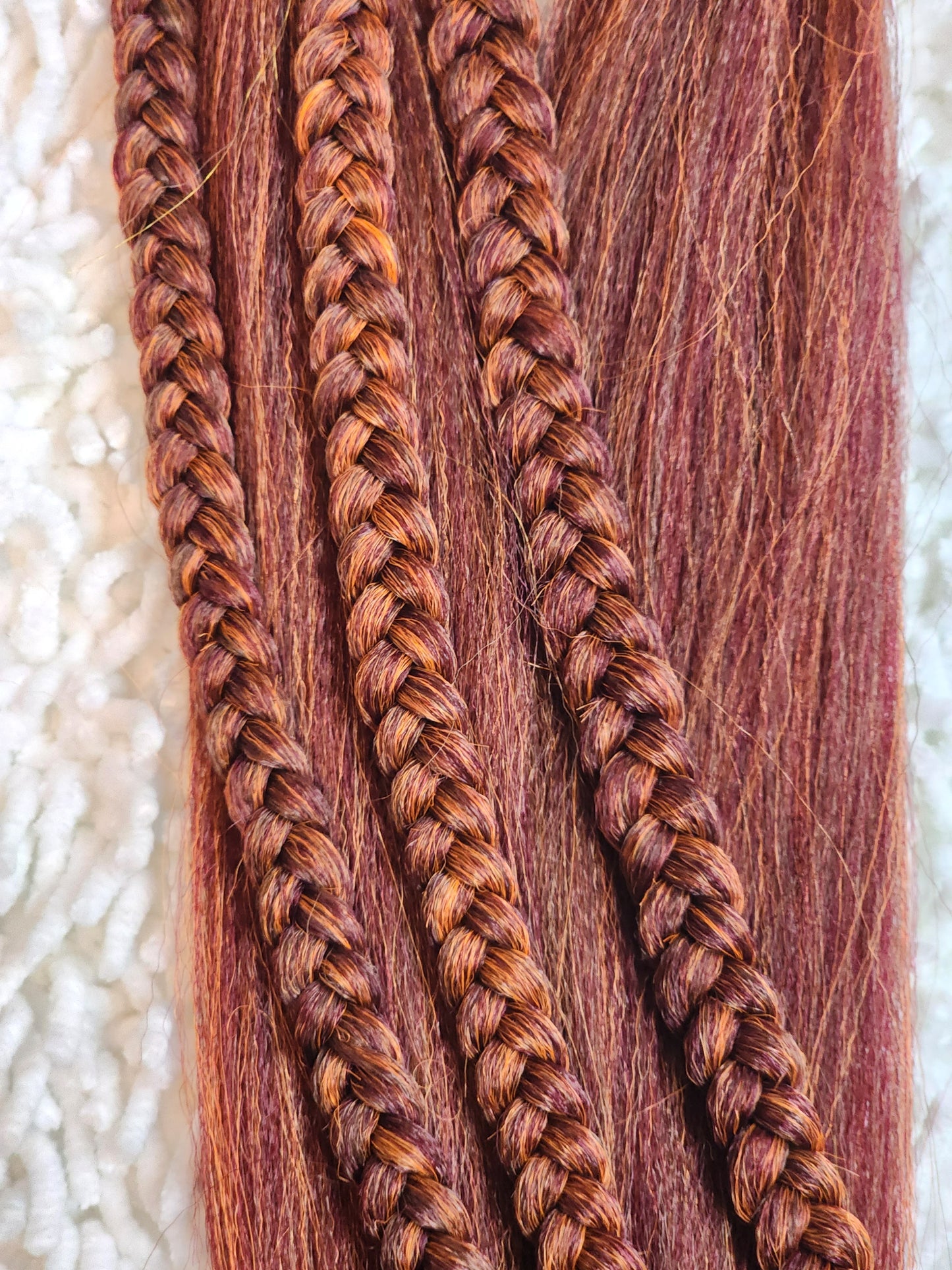 Orange Berry Blend orange burgundy prestretched braiding hair