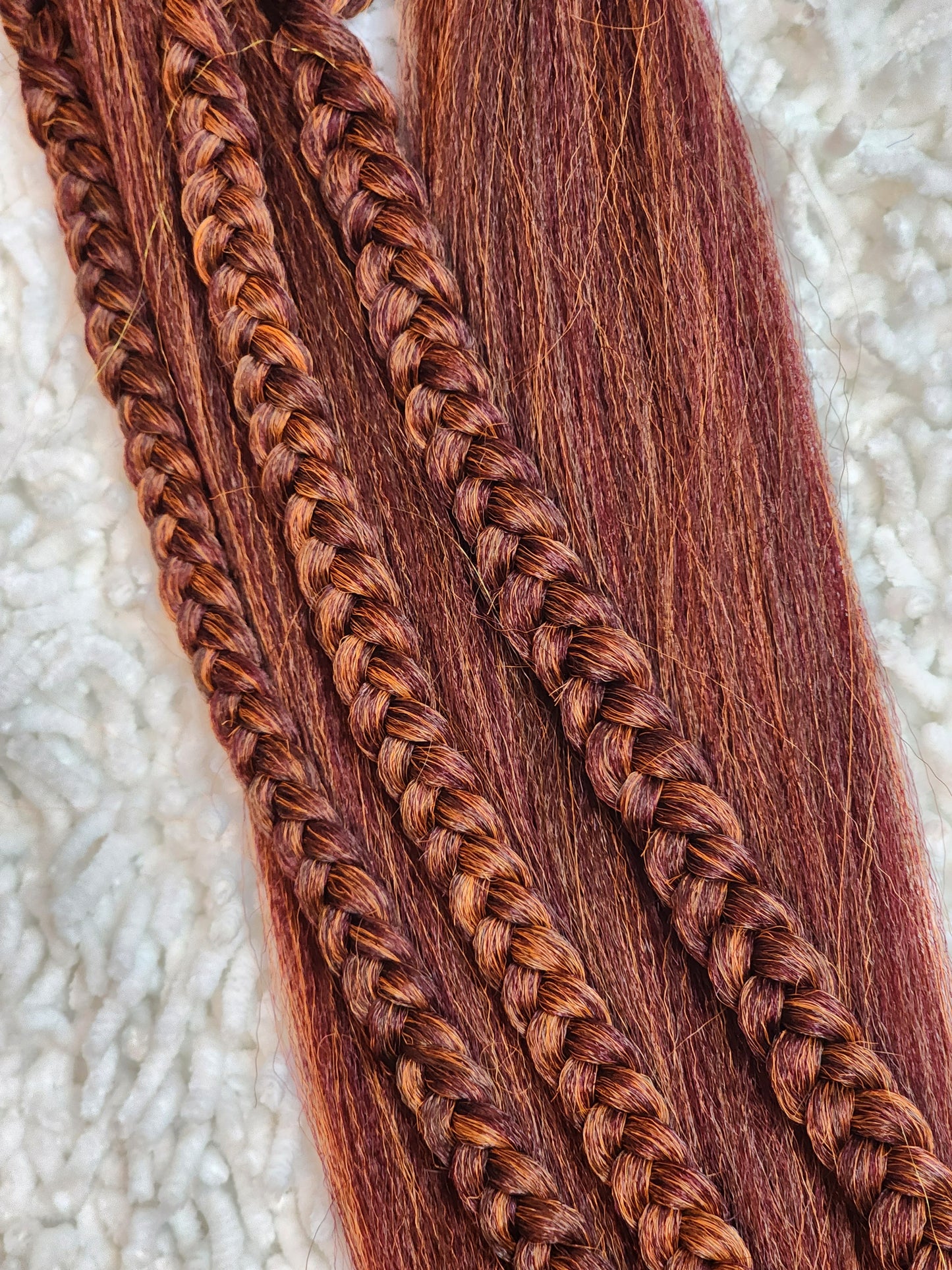 Orange Berry Blend orange burgundy prestretched braiding hair