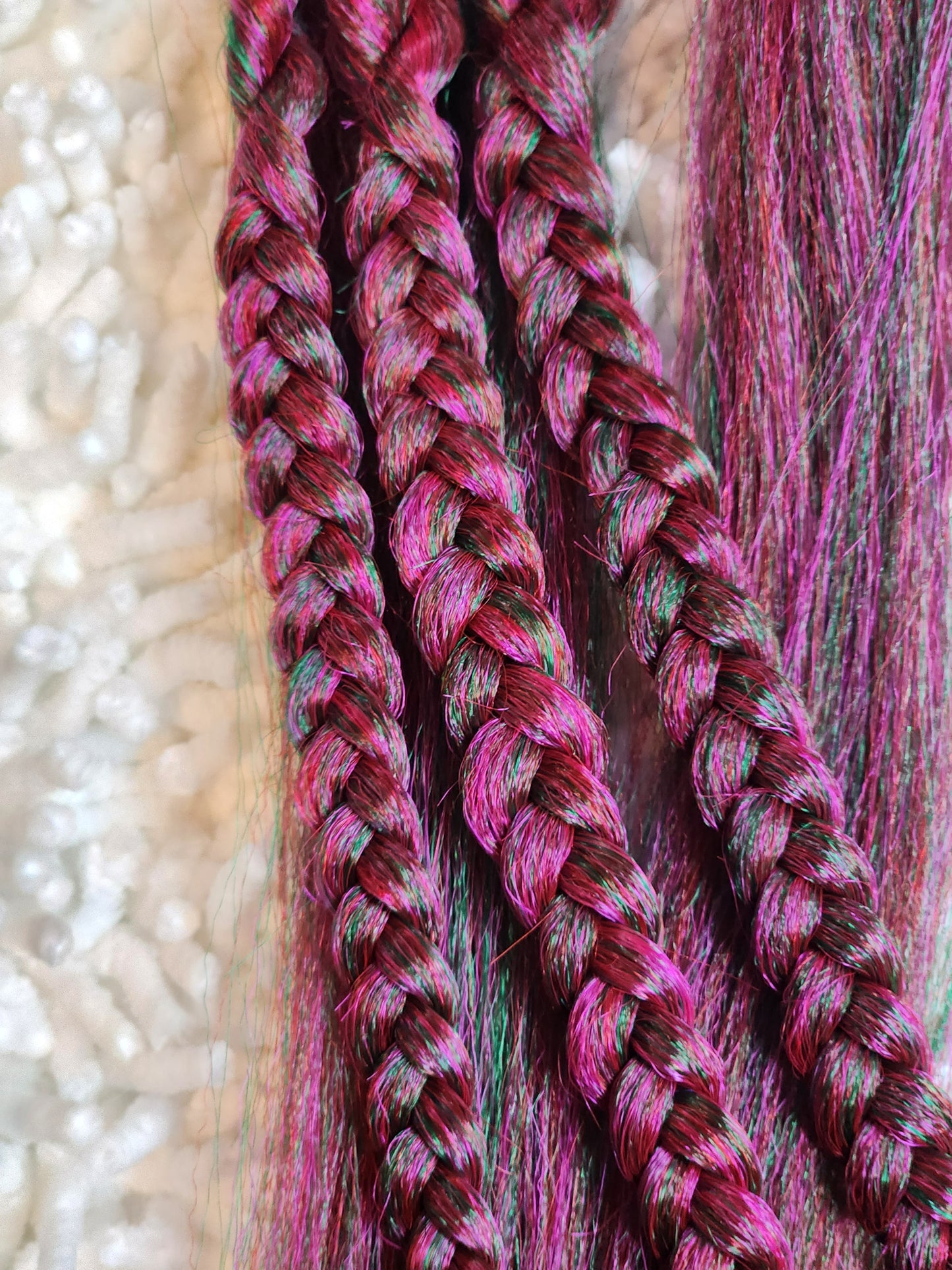 Pink Watermelon Green red pink green prestretched braiding hair