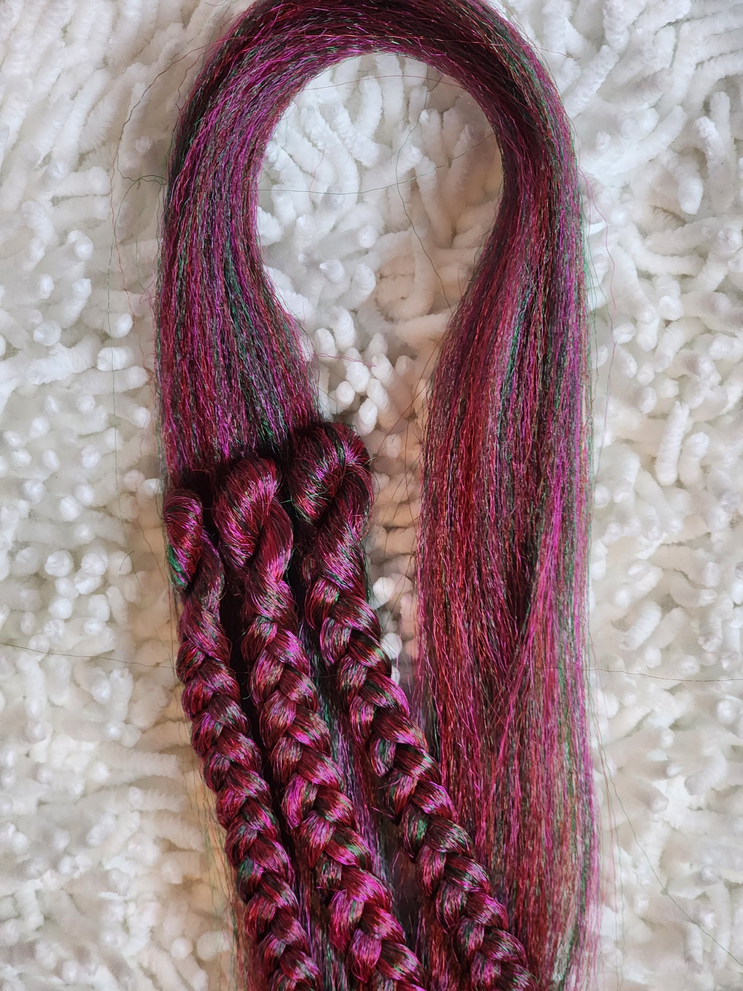 Pink Watermelon Green red pink green prestretched braiding hair