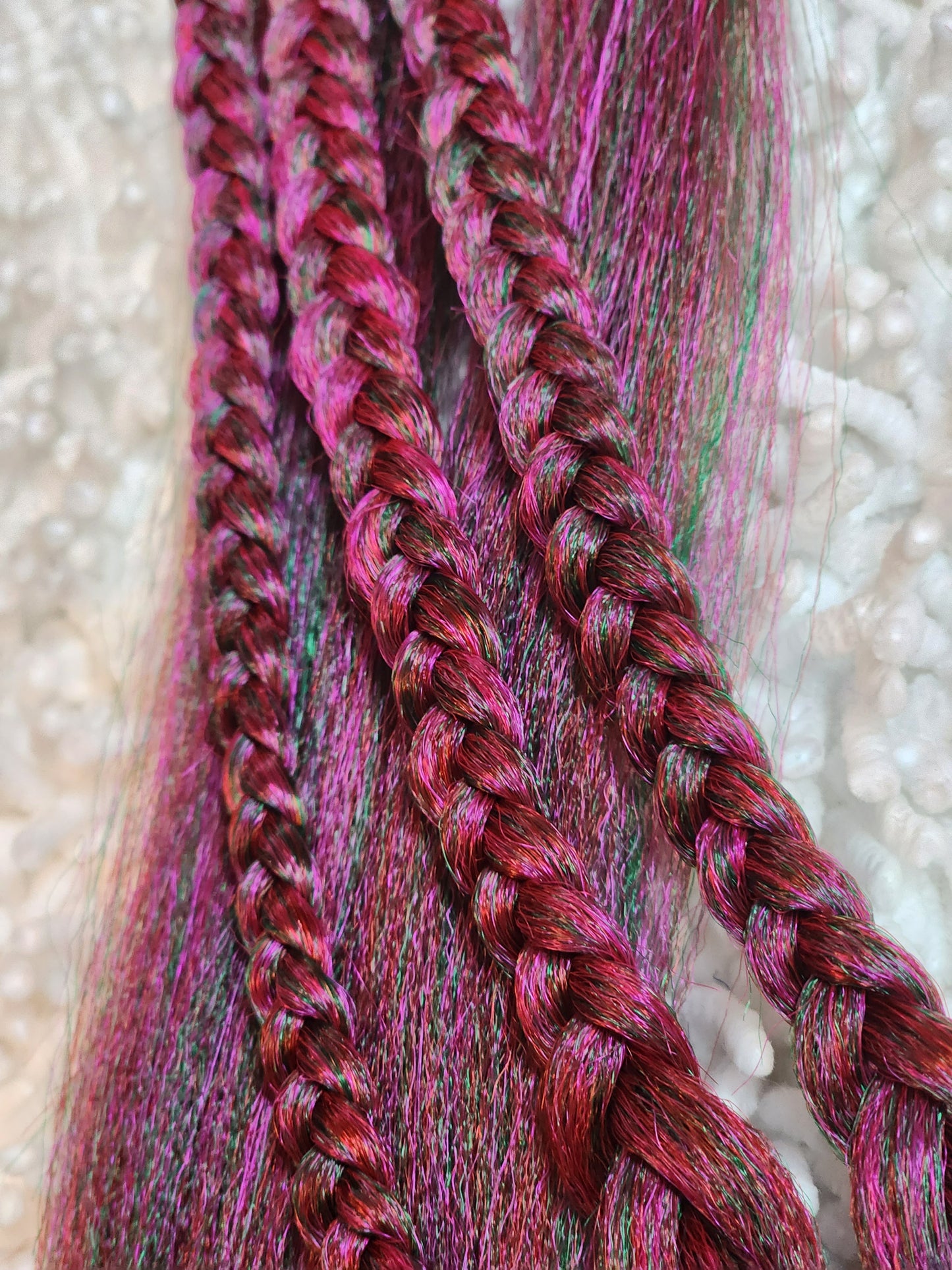 Pink Watermelon Green red pink green prestretched braiding hair