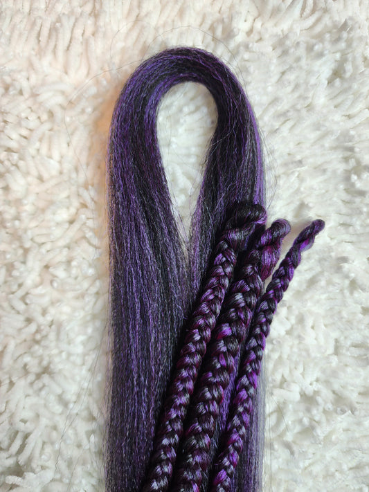 Black Violet Blend black purple prestretched braiding hair