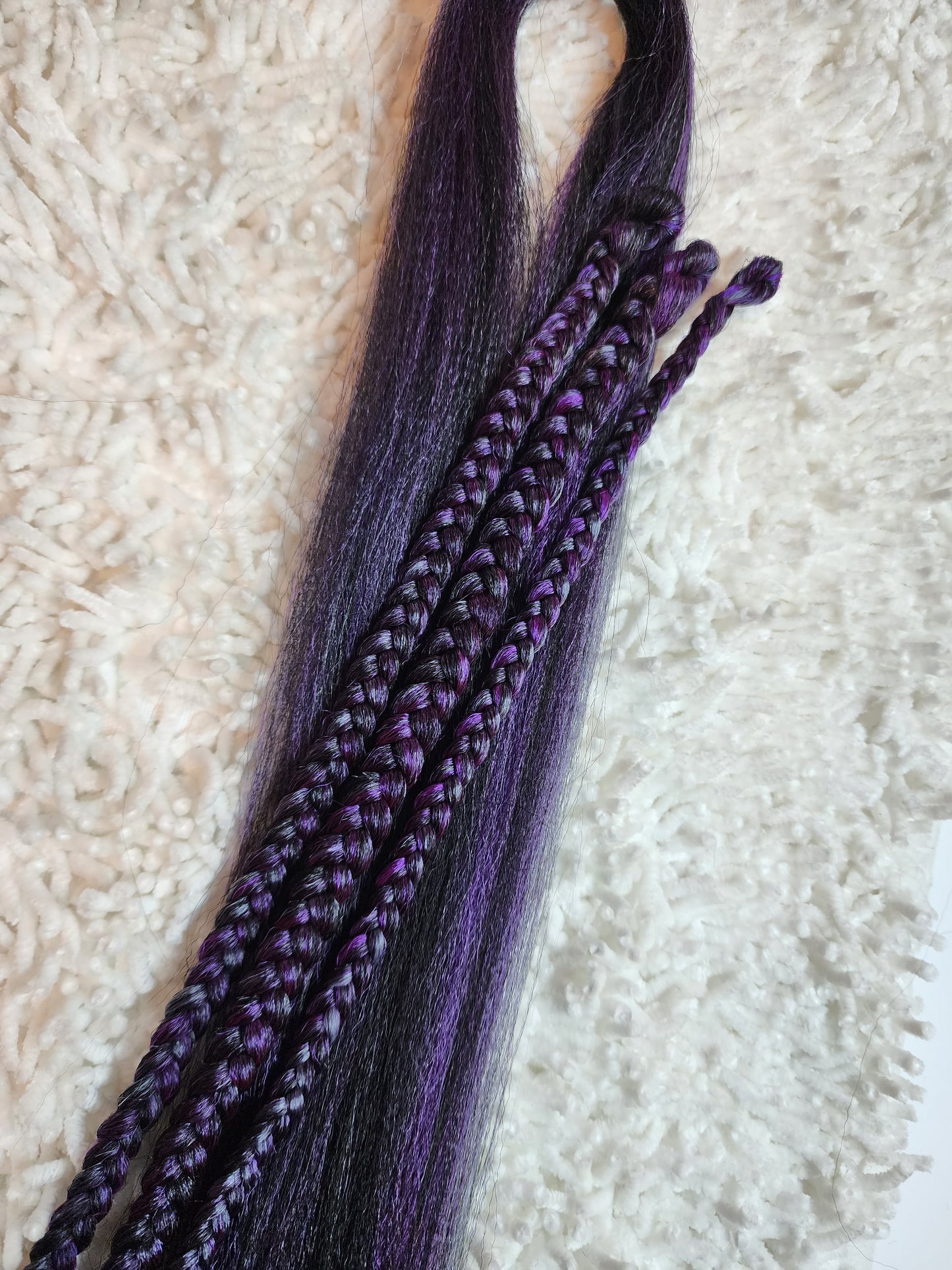 Black Violet Blend black purple prestretched braiding hair
