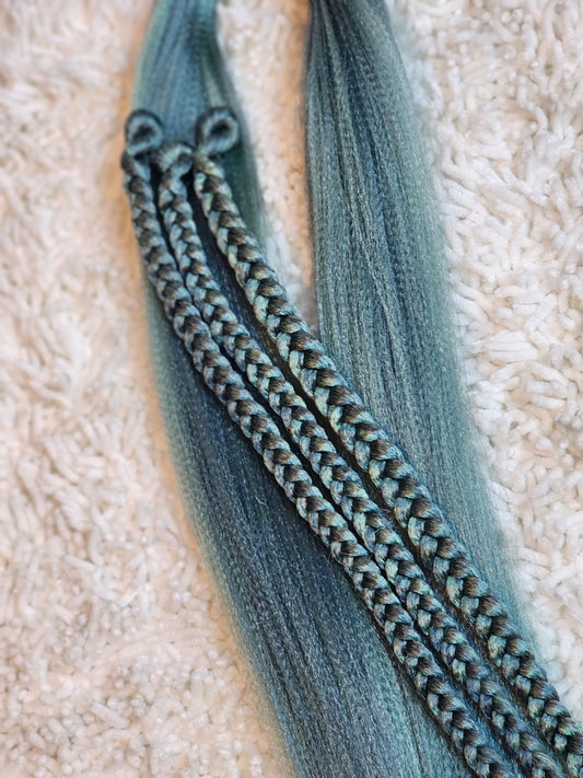 Blue Mint Blend blue green prestretched braiding hair