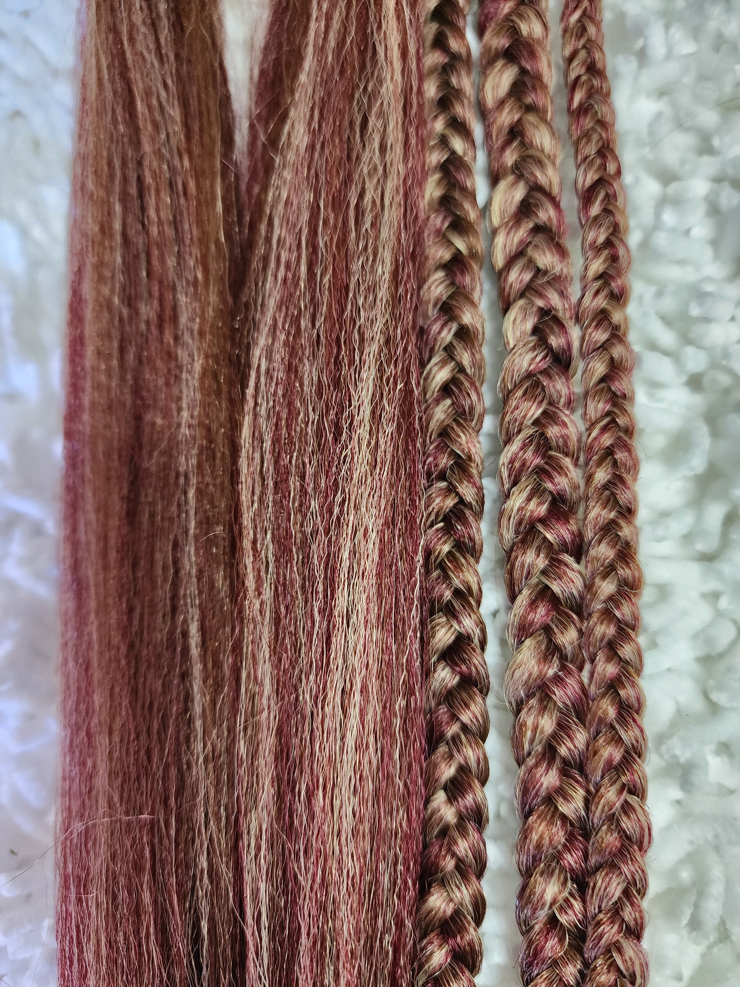 Carmel Berry Blend brown blonde burgundy prestretched braiding hair